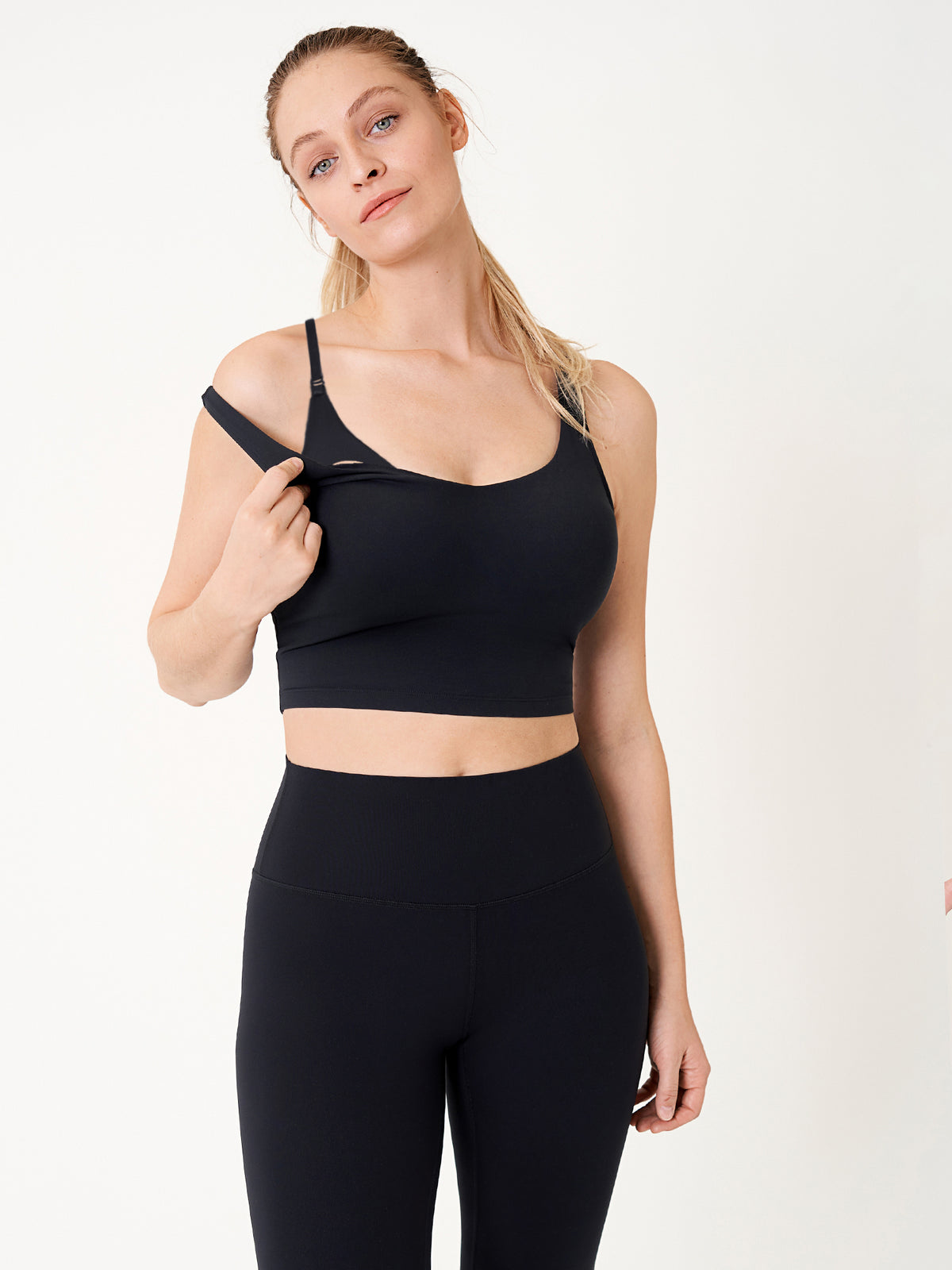 Natrelax® Nursing Crop Tank Top Black