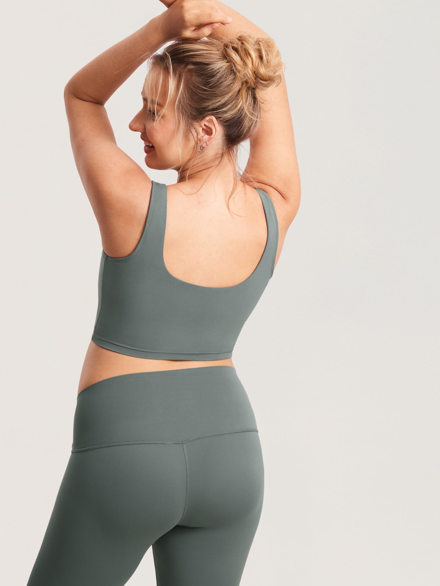 Natrelax® Nursing Crop Tank Top Grey Sage
