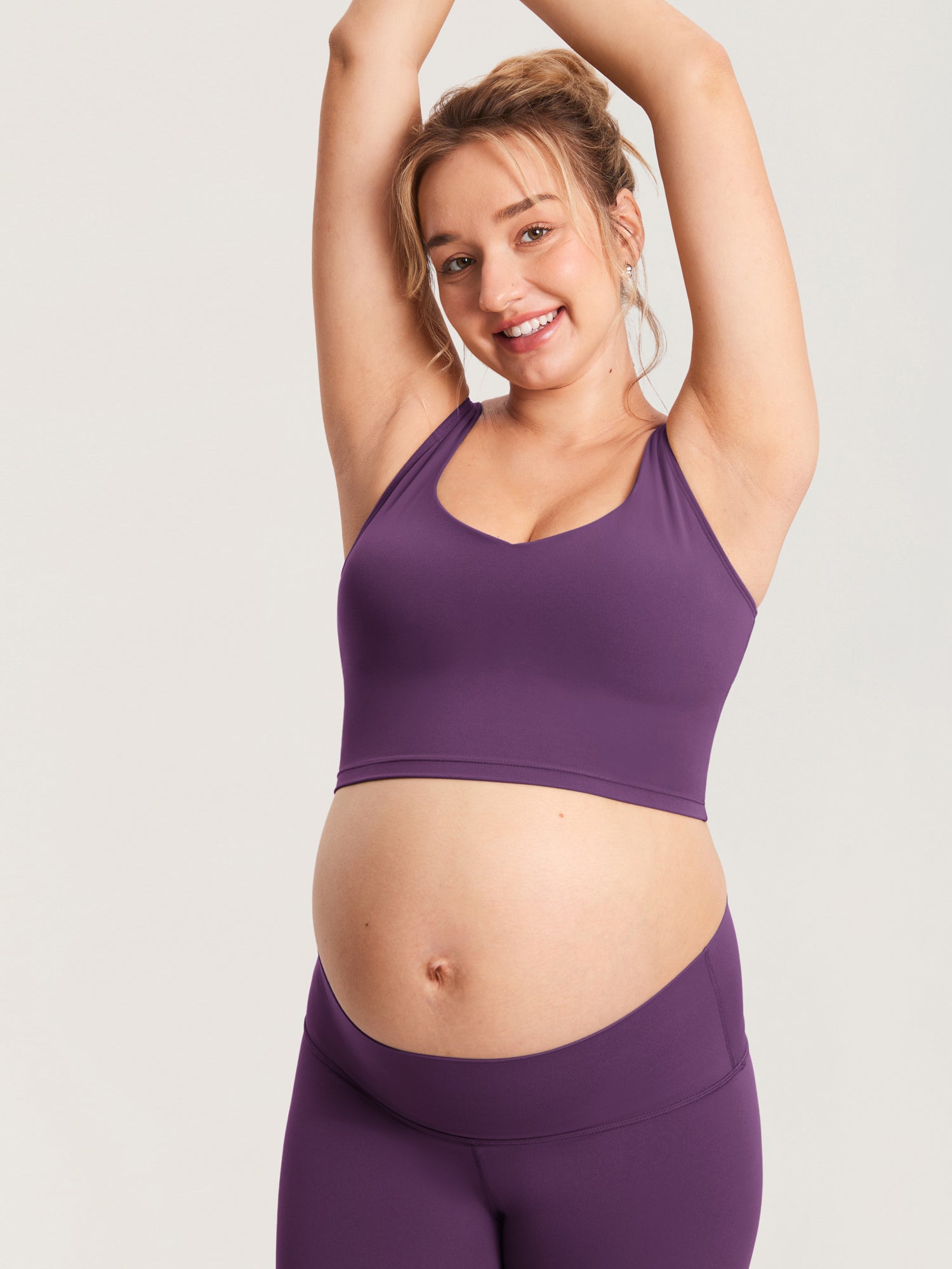 Natrelax® Nursing Crop Tank Top Deep Purple