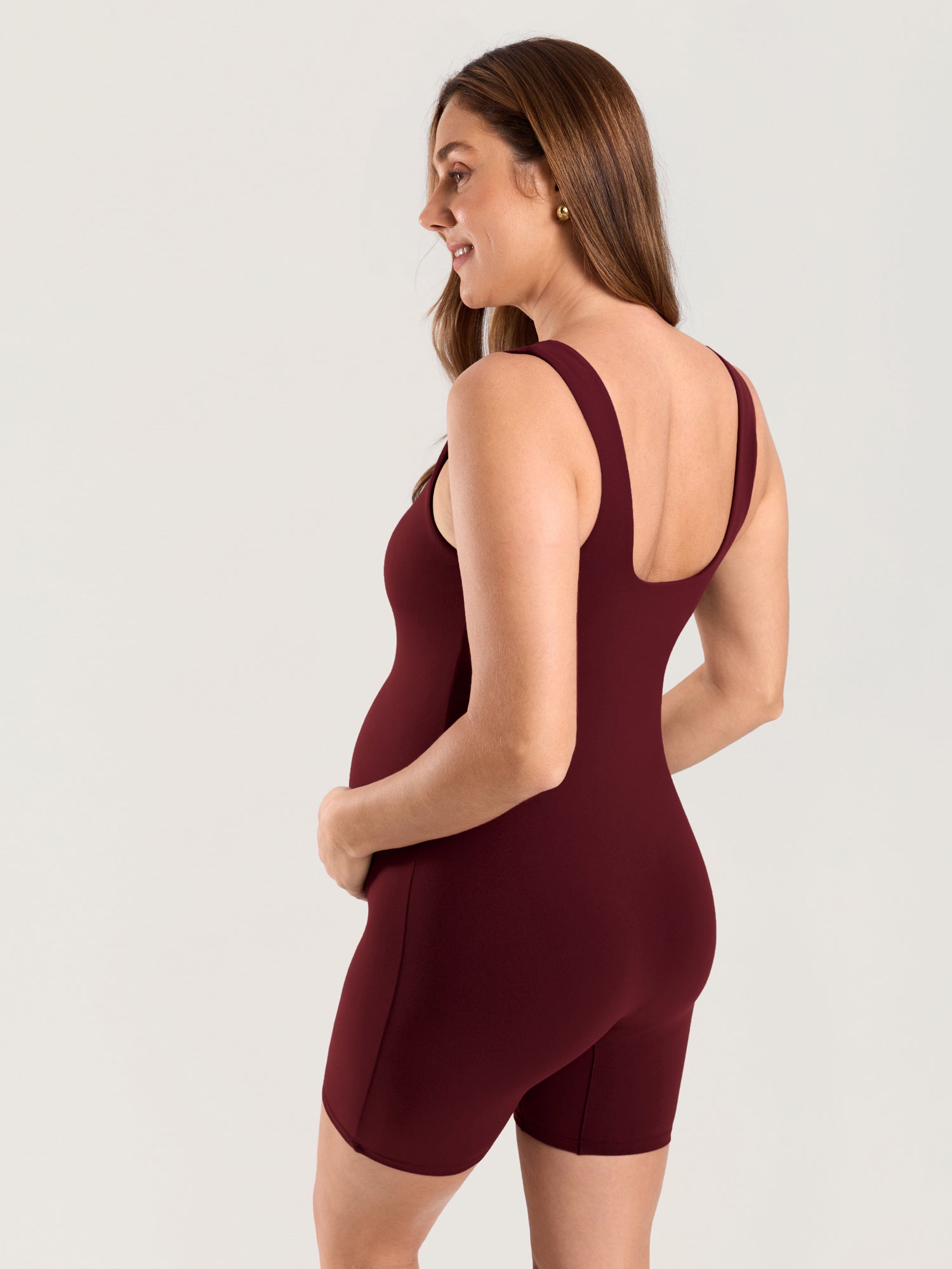 Natrelax® Maternity Romper Red Merlot