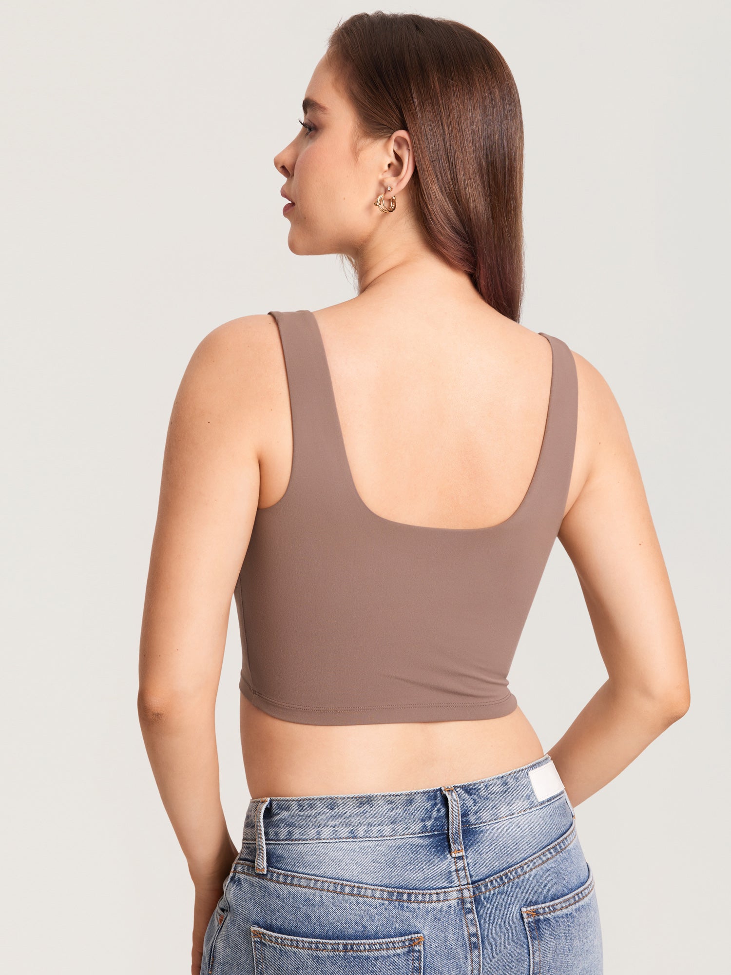 Natrelax® Pumping Crop Tank Top Brown Purple