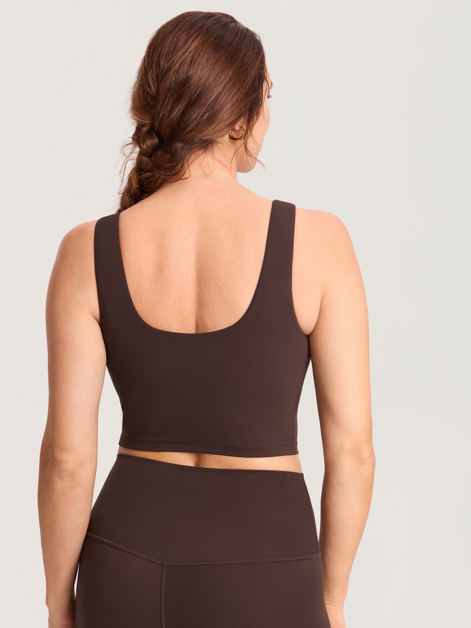 Natrelax® Pumping Crop Tank Top Hot Fudge Brown