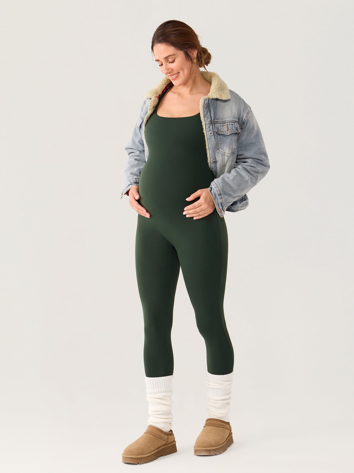 Natrelax® Maternity Jumpsuit 25" Legend Green