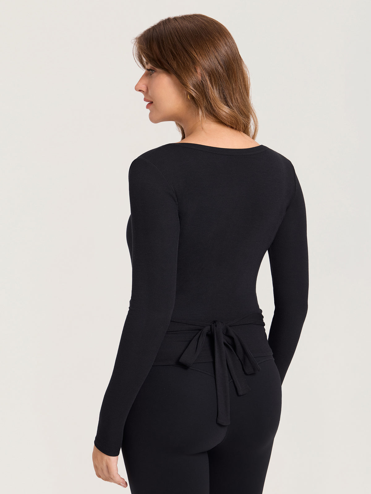Modal Rib Knit Maternity Ballet Wrap Top
