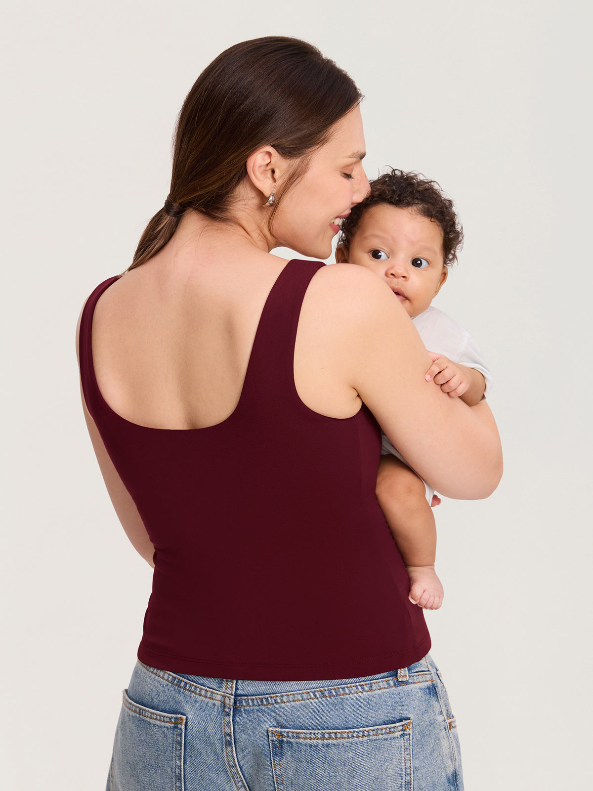 Natrelax® Inner Dropdown Layer Nursing Tank - Waist Length