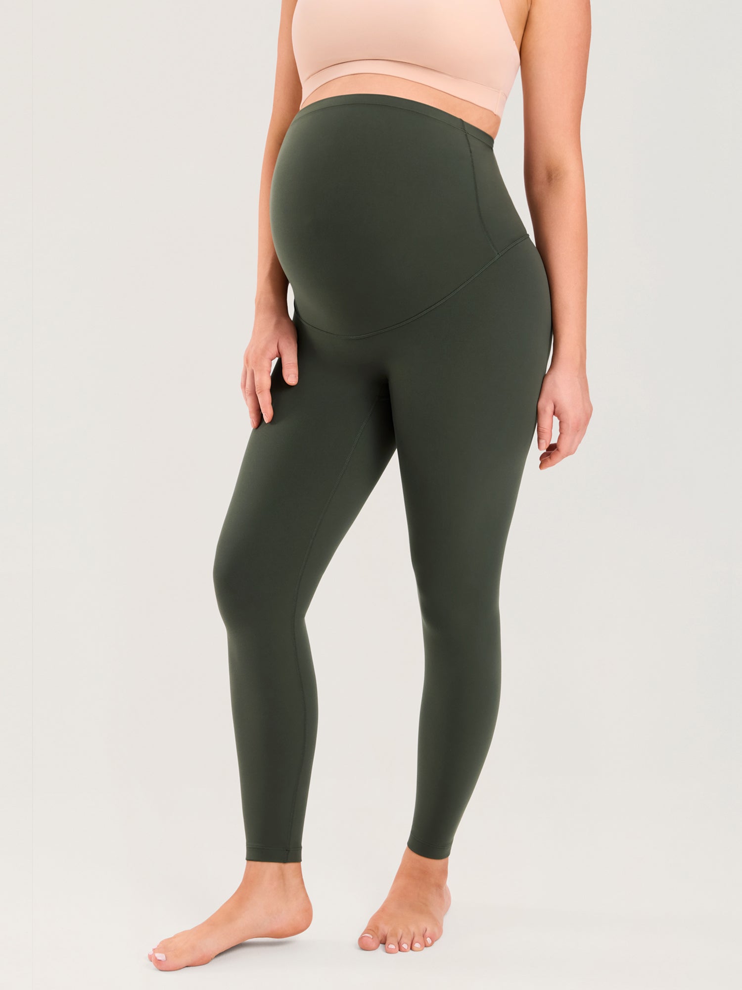 Natrelax® No Front Seam Maternity Leggings 25" Aspen Olive