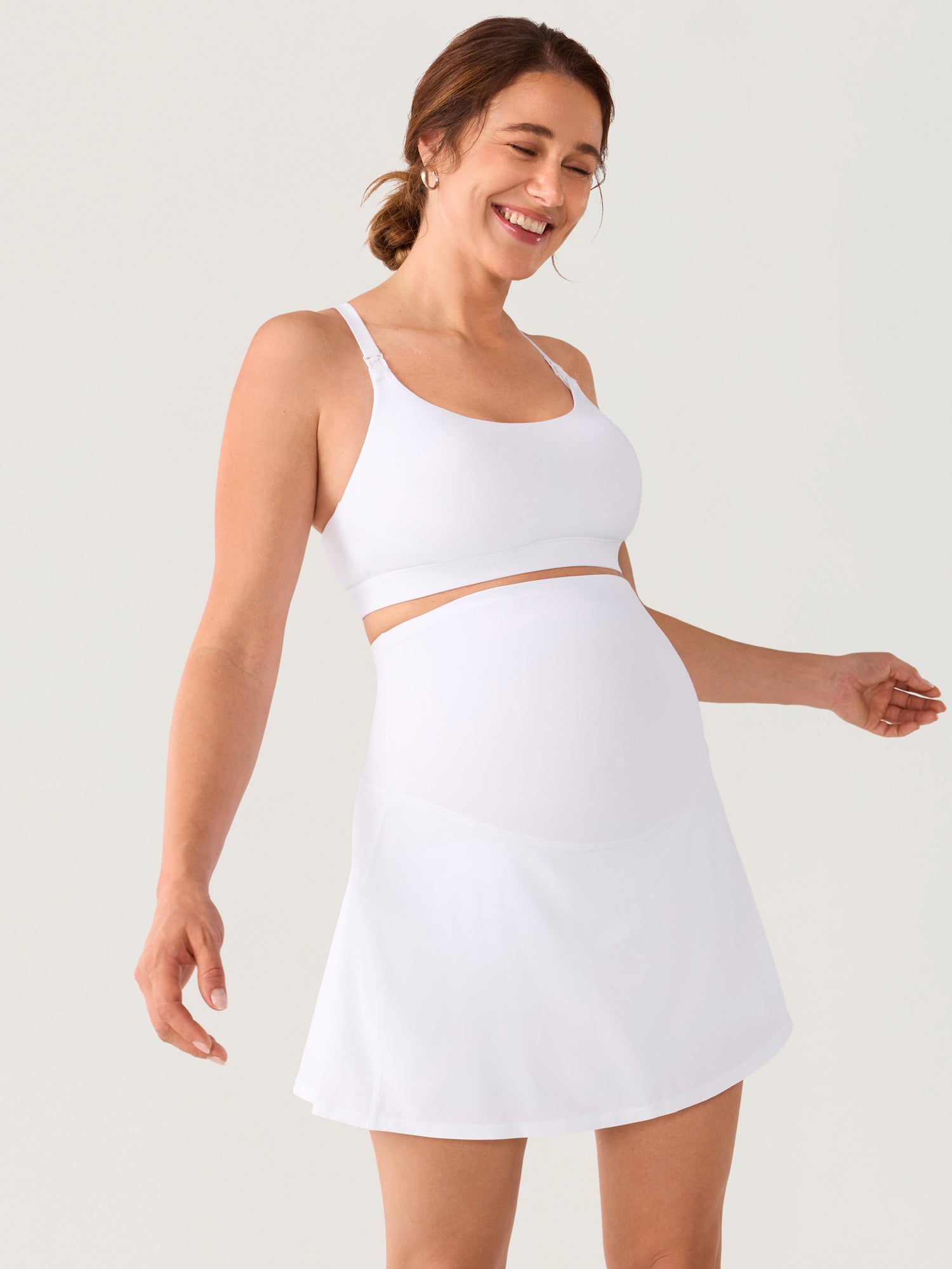Bloomove™ A Line Maternity Tennis Skirts White