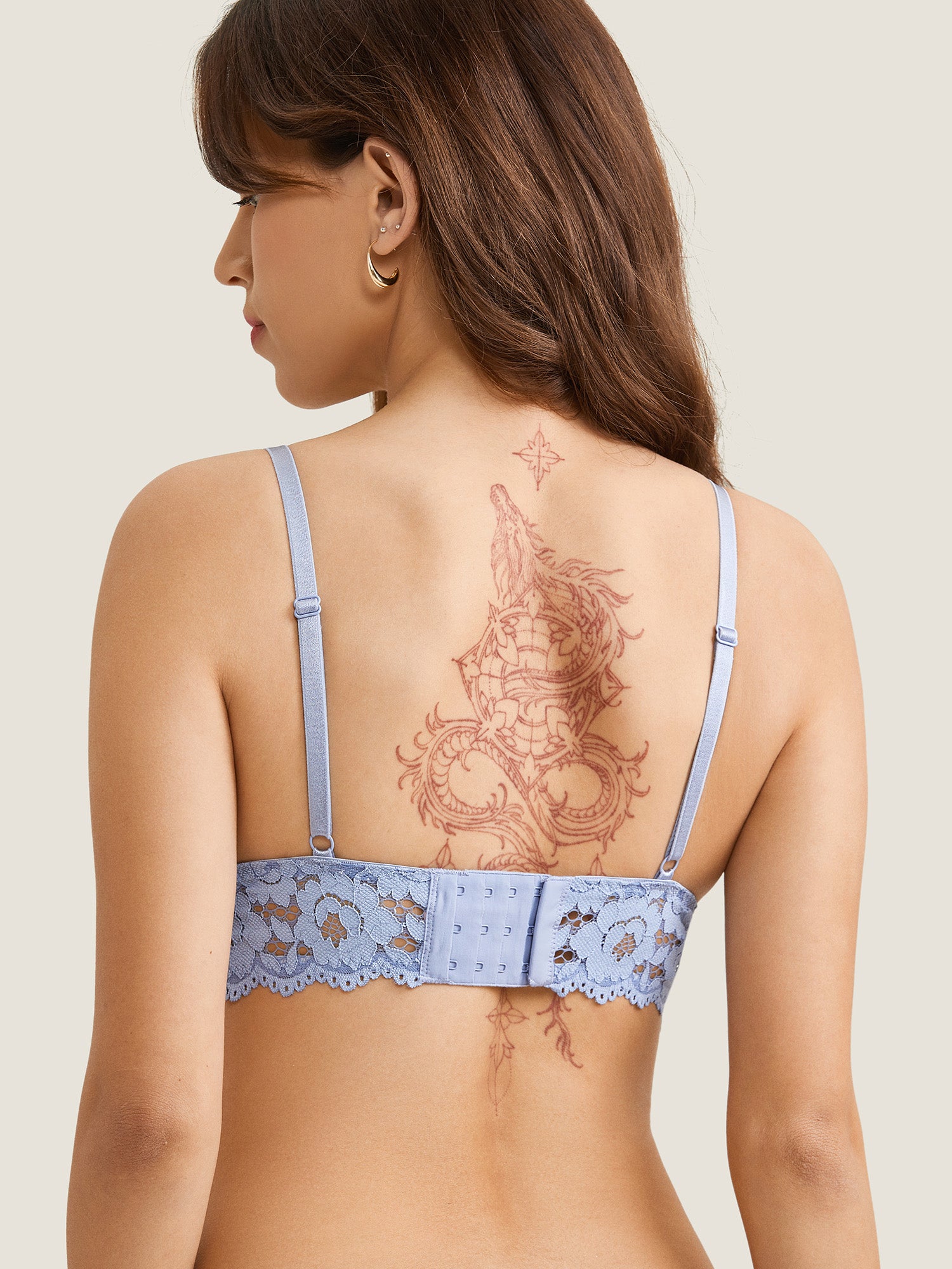 Lace Plunge Nursing Bralette Mystery Blue