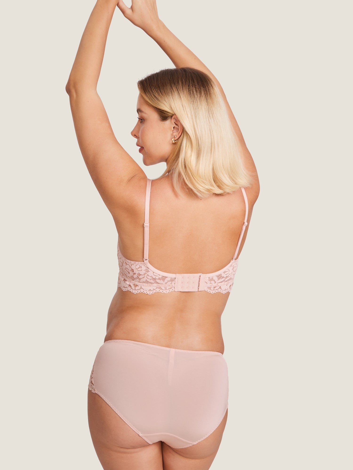 More Support Lace Nursing Bralette Gentle Rose