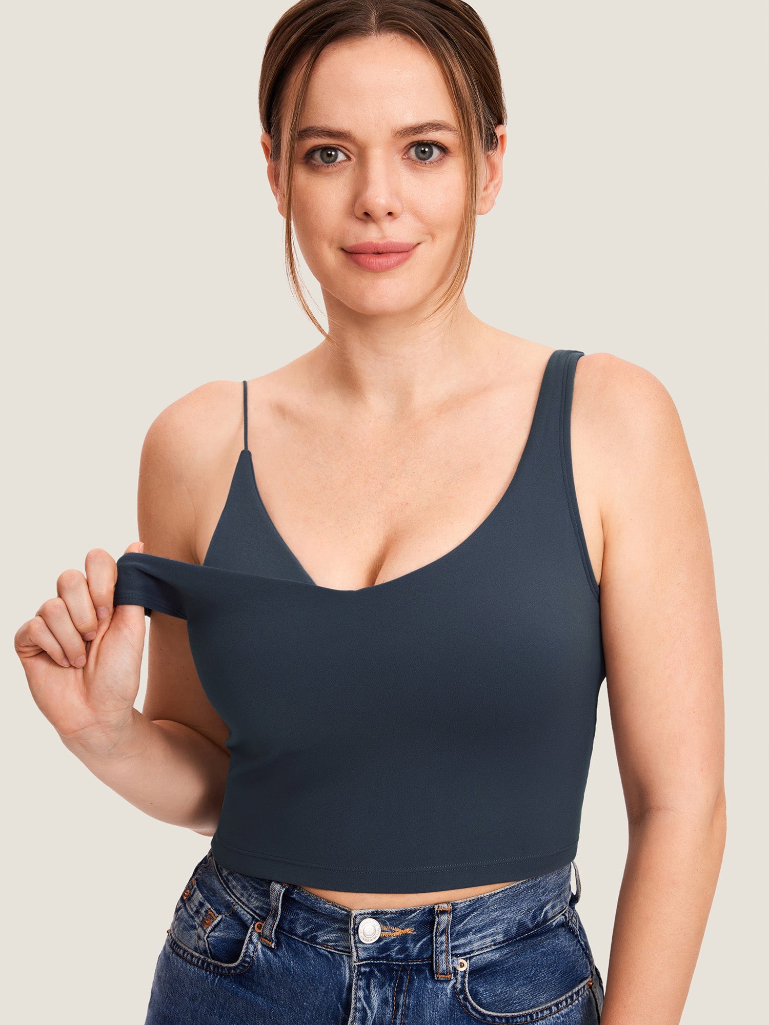 Natrelax® Nursing Crop Tank Top Twilight Blue