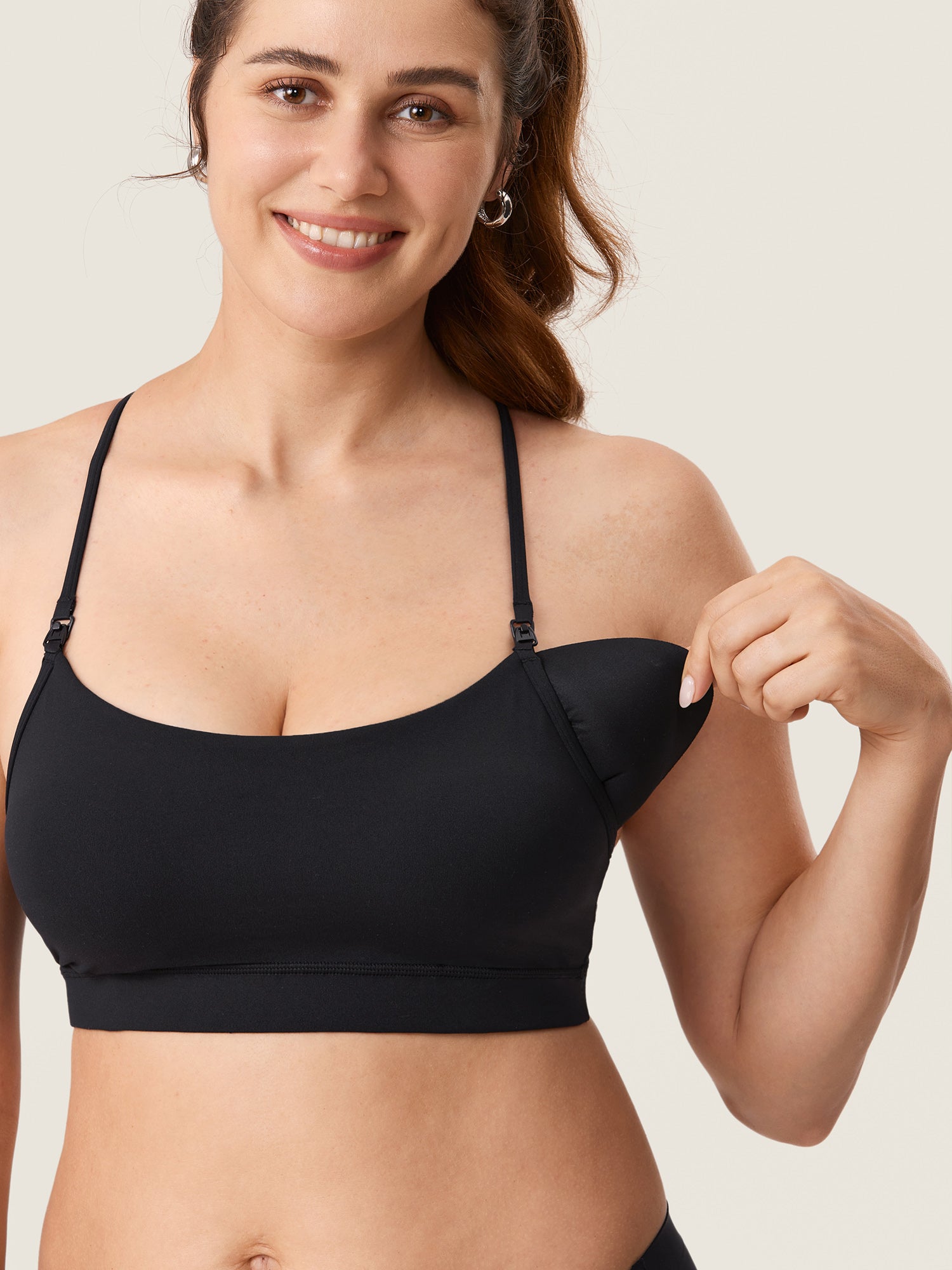 Natrelax™ Y Back Nursing Sports Bra Black