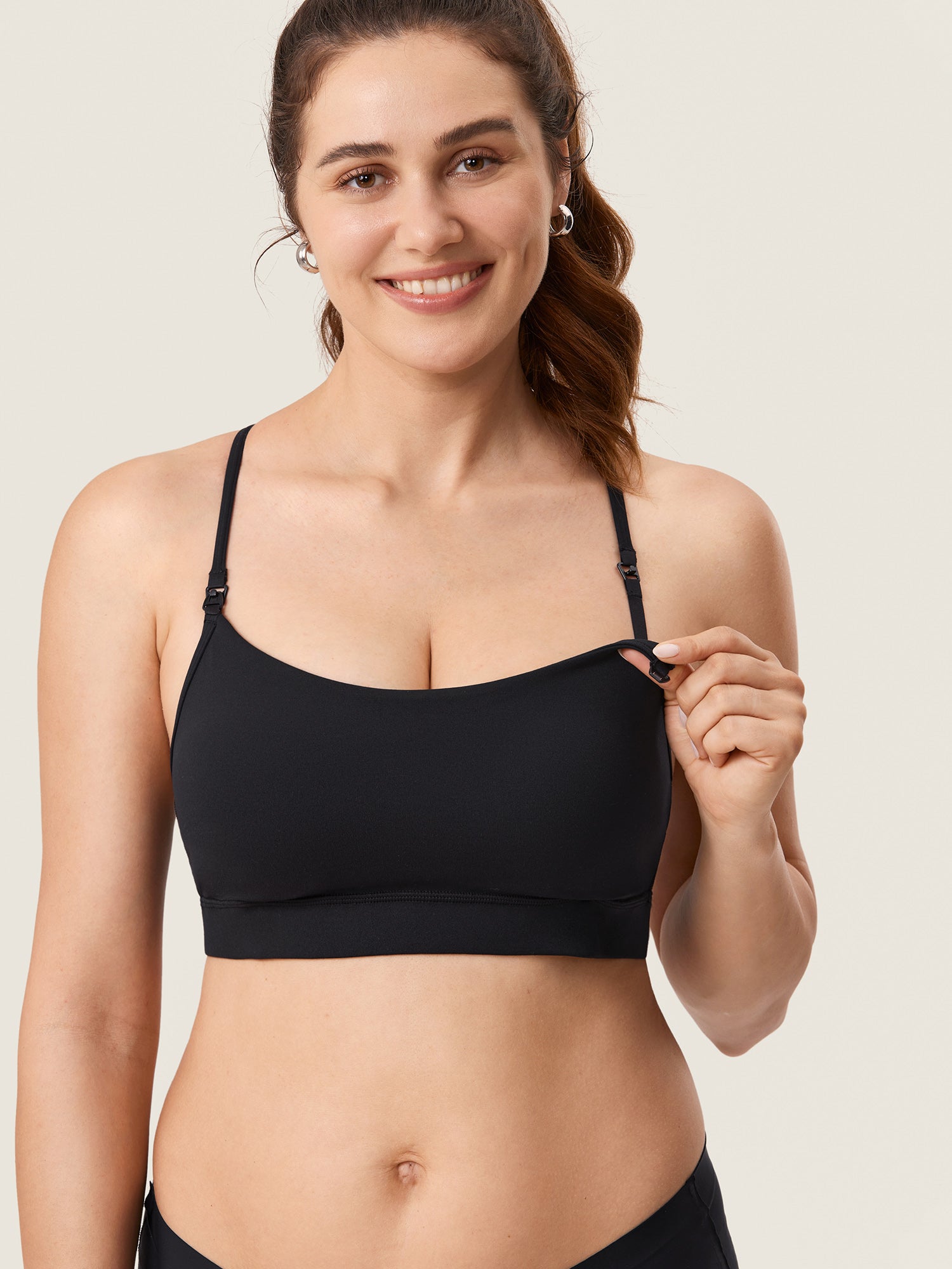 Natrelax™ Y Back Nursing Sports Bra Black