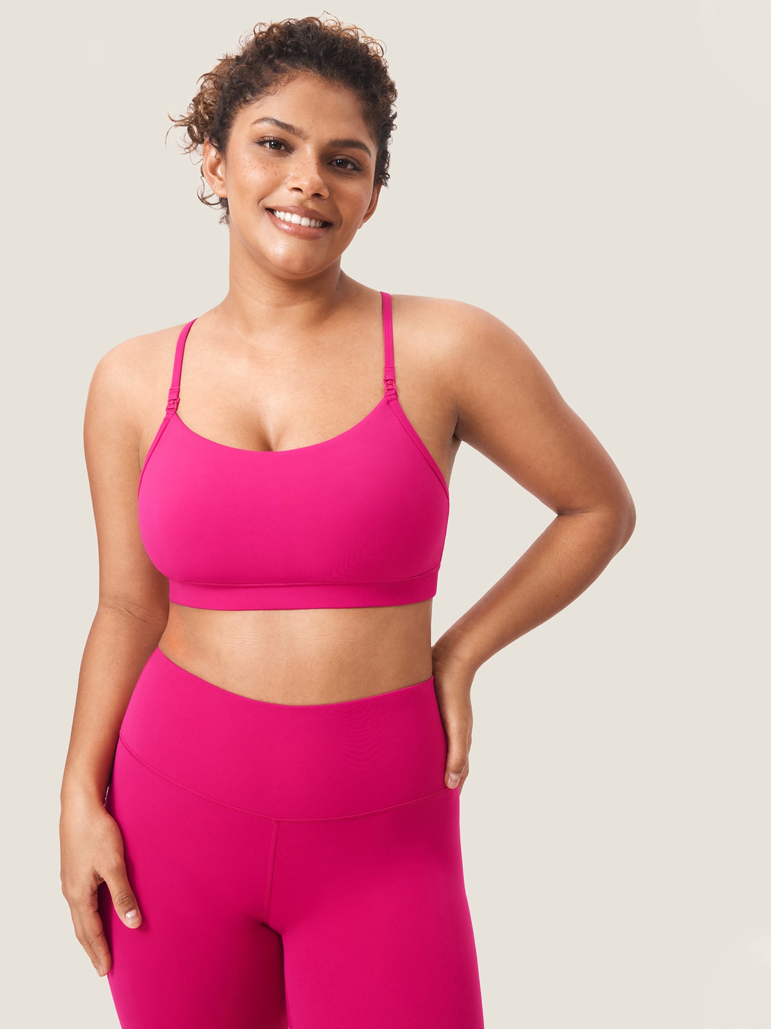 Natrelax™ Y Back Nursing Sports Bra Granita Pink