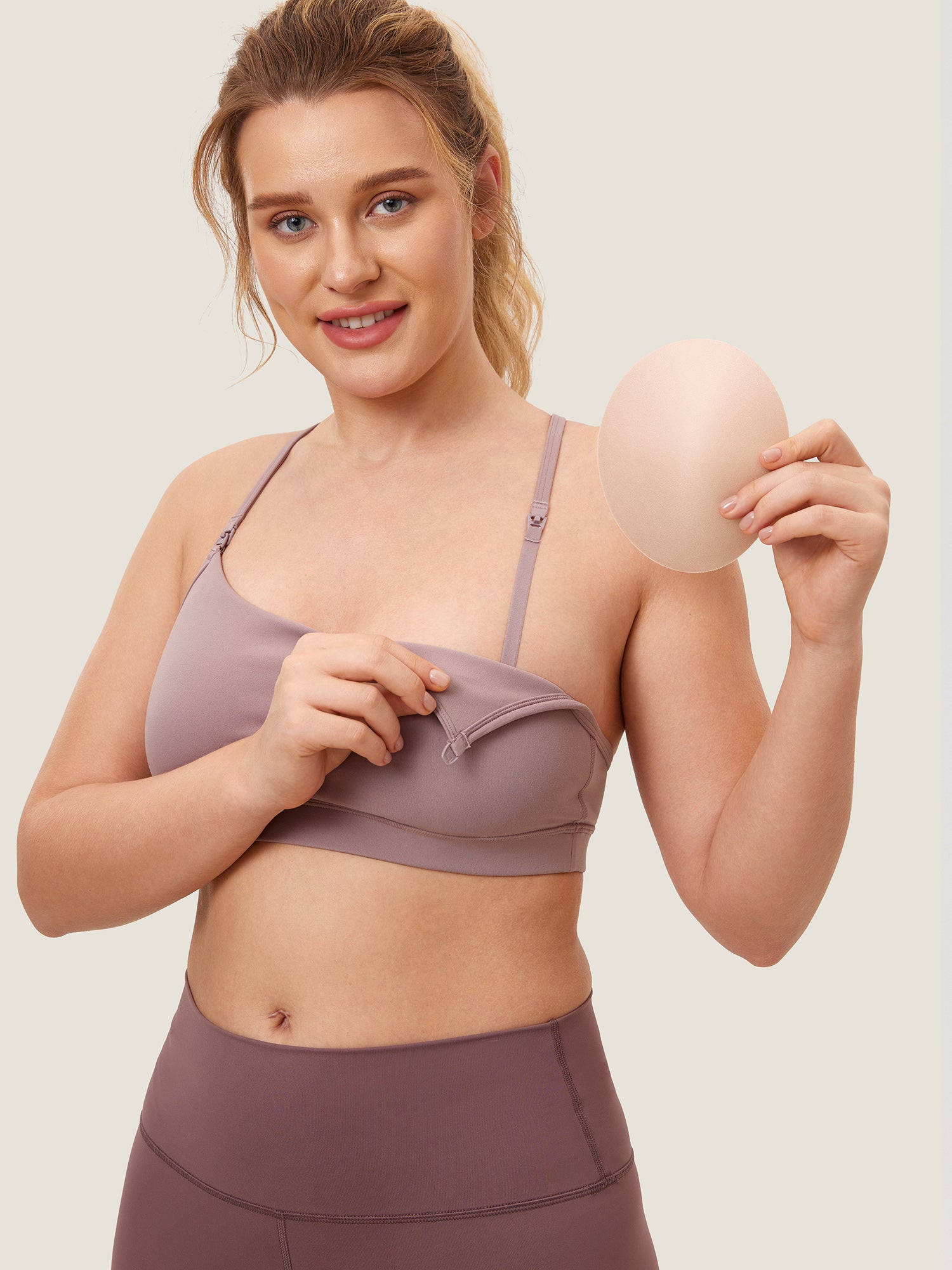 Natrelax® Y Back Nursing Sports Bra Rose Fragrant Purple