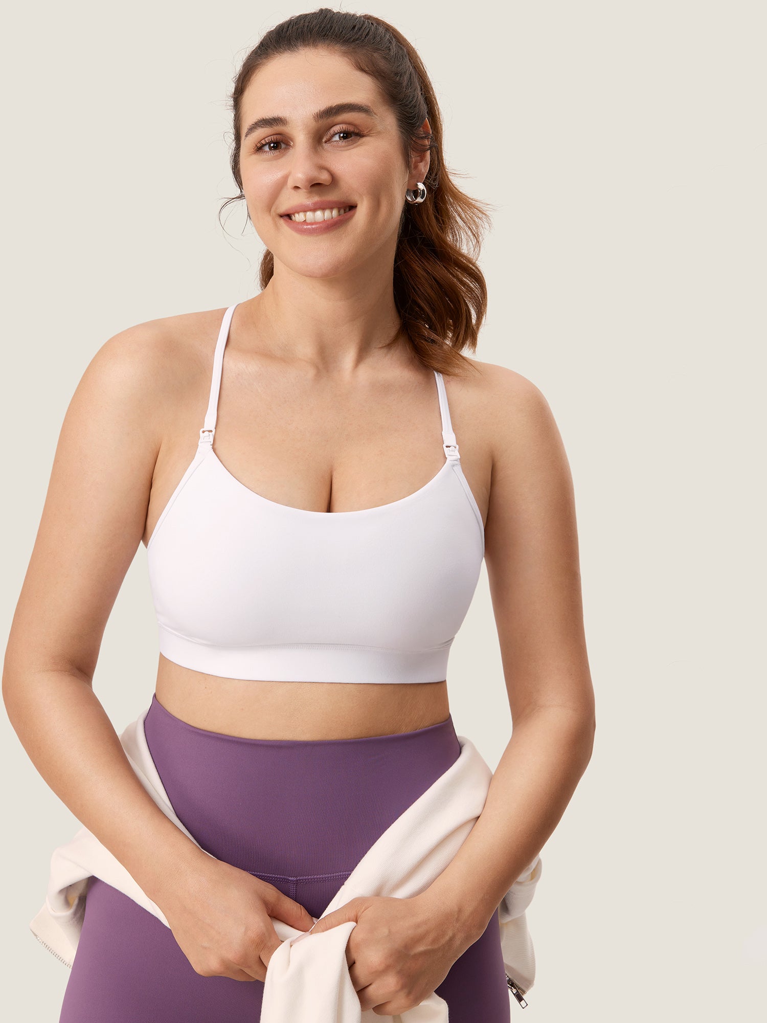 Natrelax® Y Back Nursing Sports Bra White