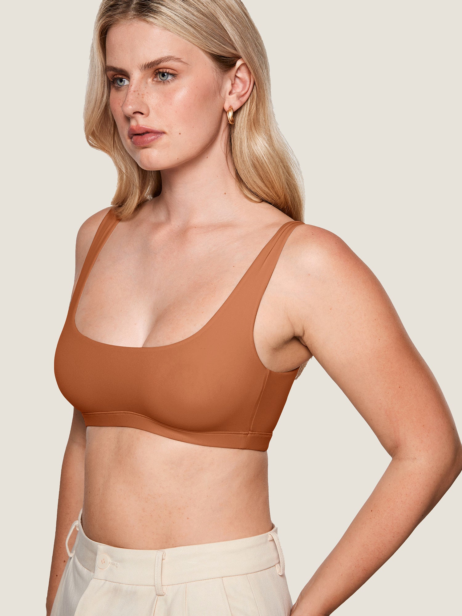 Inbarely® Soft Seamless Everyday Bralette Bronze Beige