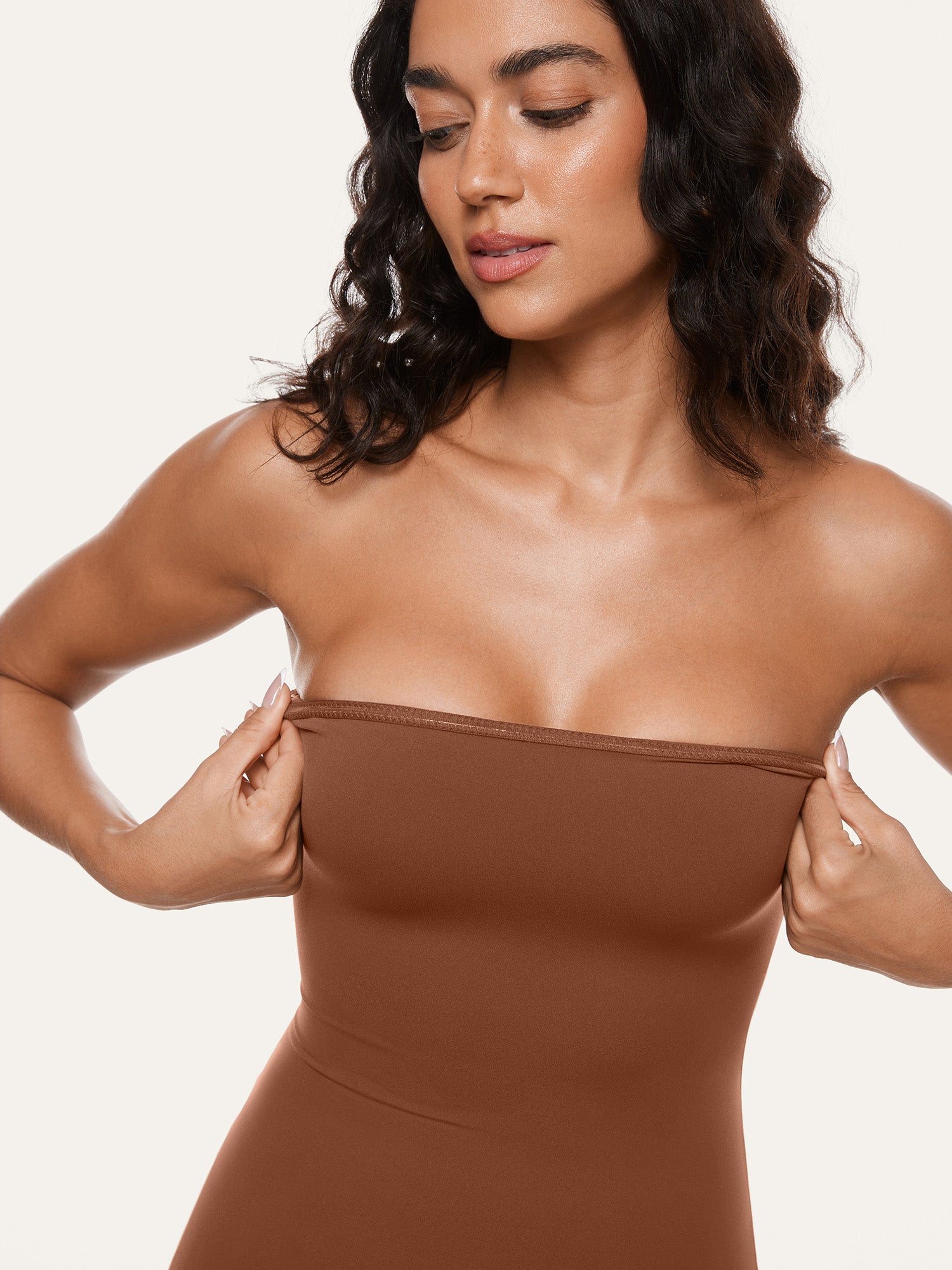 Natrelax® Strapless Romper Croissant Brown