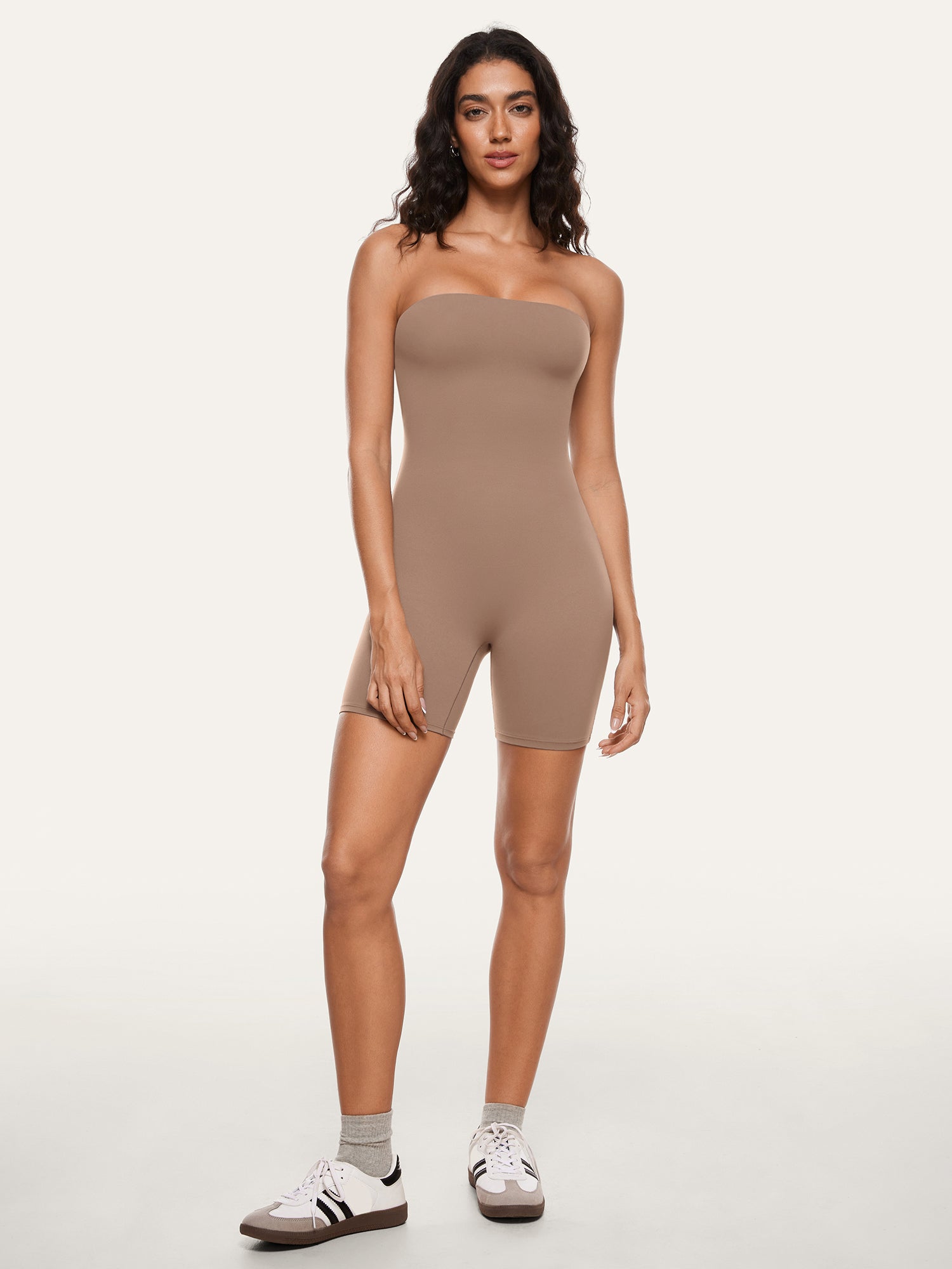 Natrelax® Strapless Romper Latte Coffee