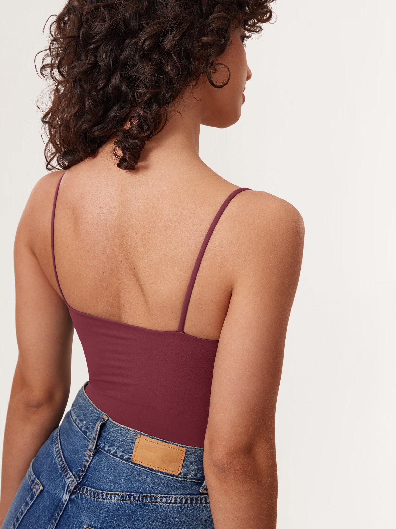 Inbarely® Cami Bodysuit Dark Red