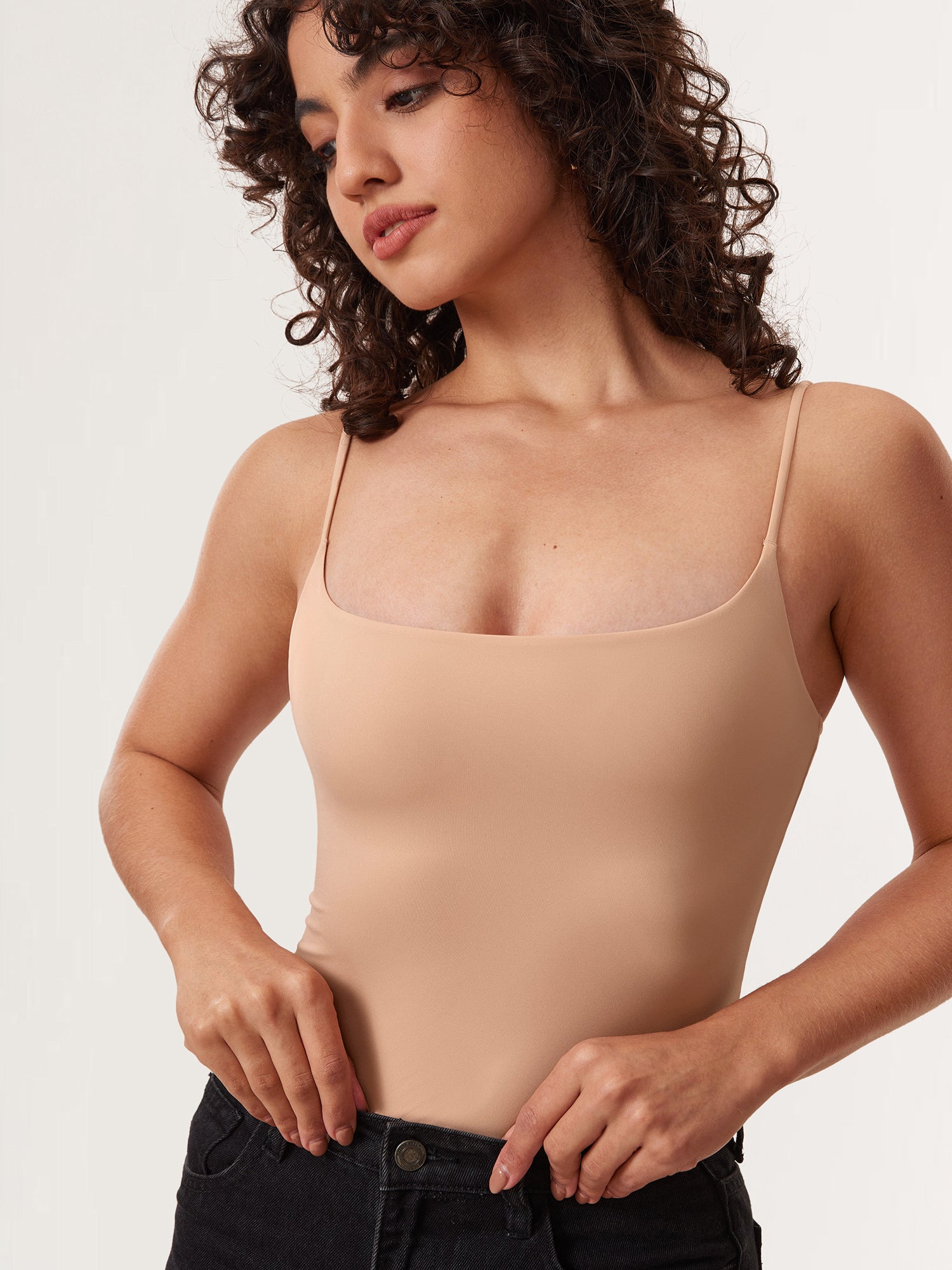 Inbarely® Cami Bodysuit Warm Beige