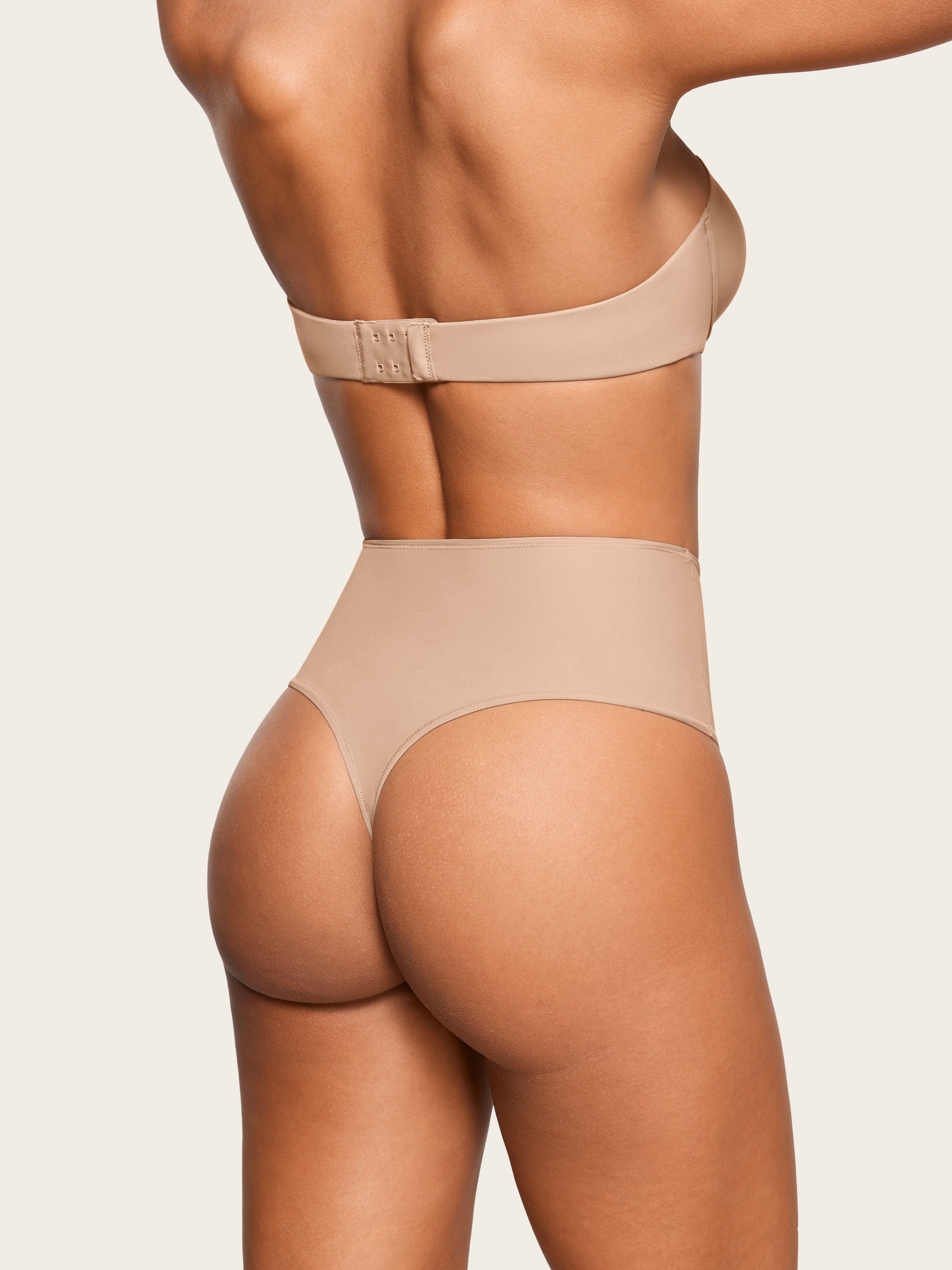 Inbarely® Smooth High Waisted Thongs 3 Pack Wheat (3pack)