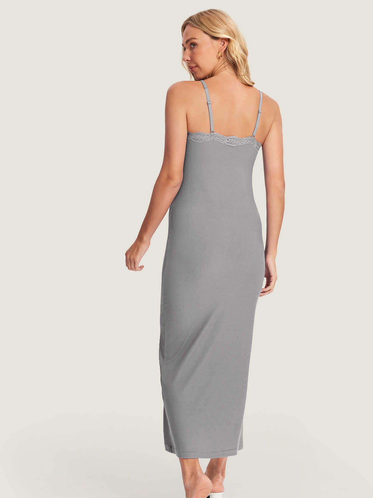 Lacy Ribbed Maternity & Nursing Dress
