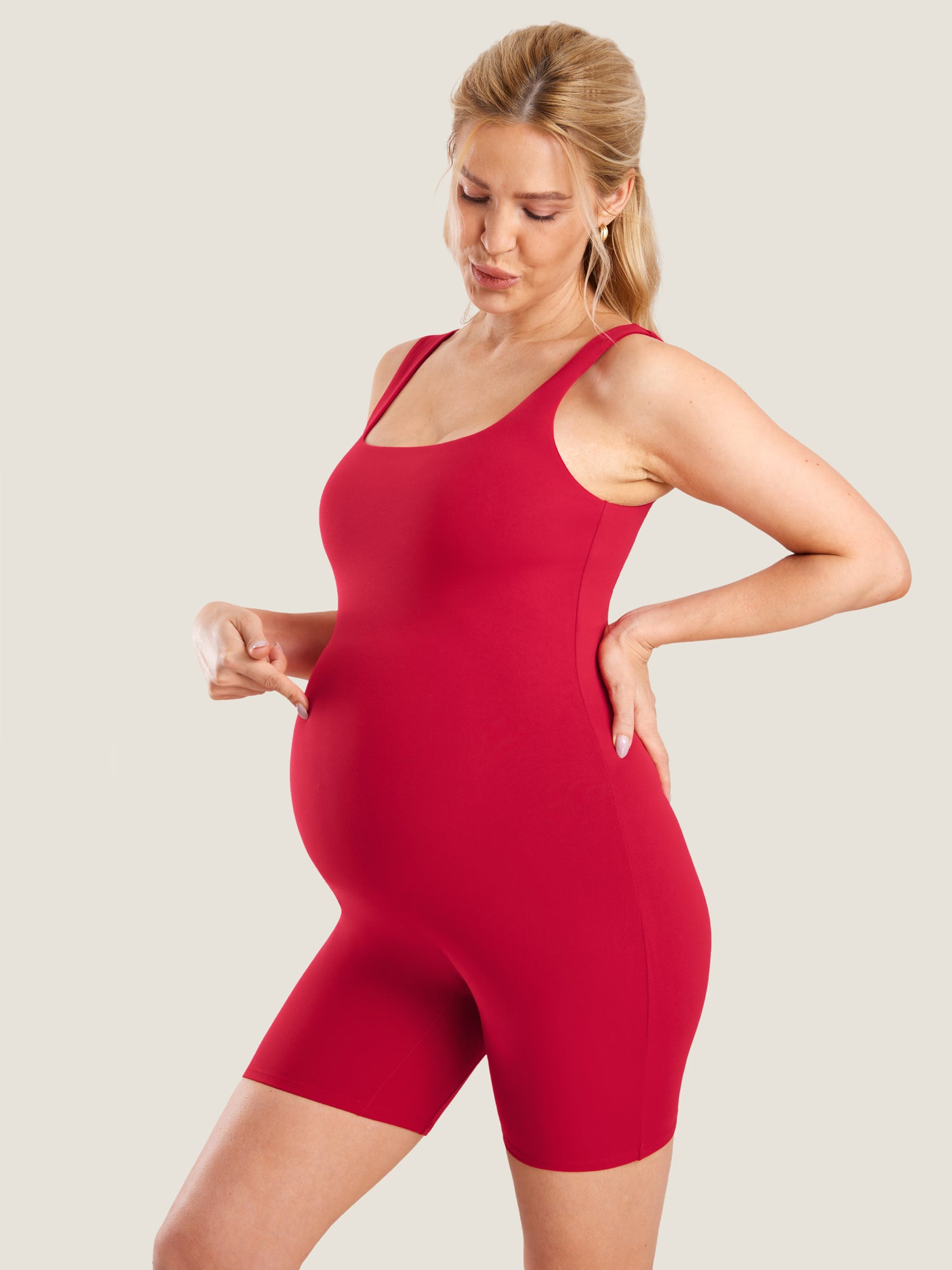 Natrelax® Maternity Romper Red Chili