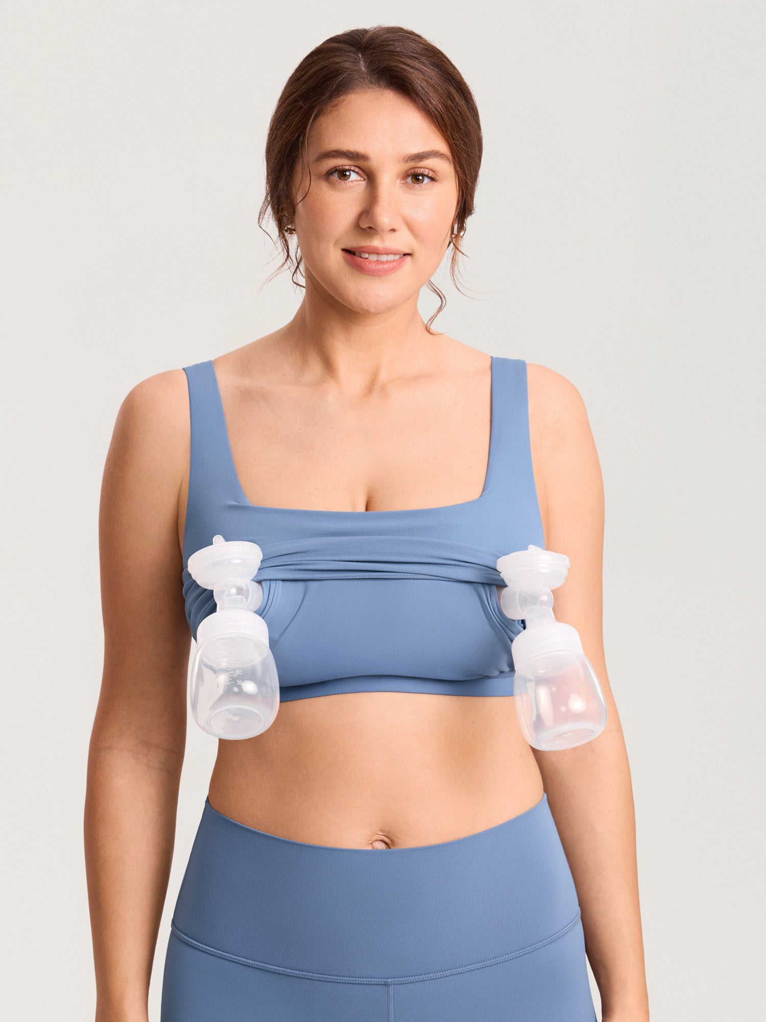 Natrelax® Pumping Crop Tank Top Washed Denim