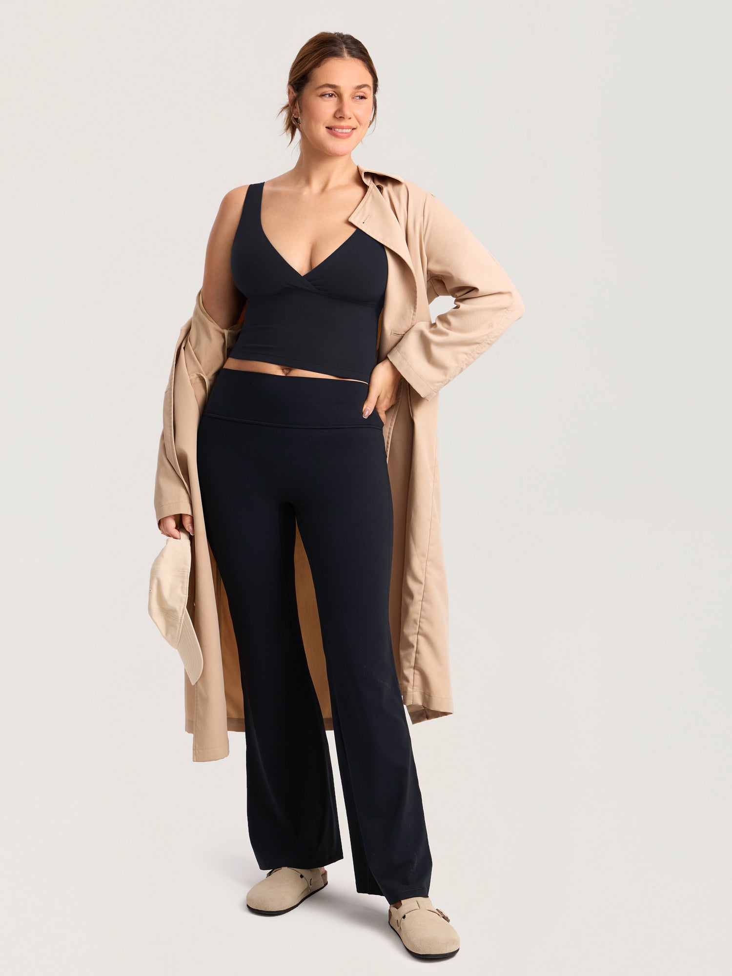 Natrelax® Crossover Nursing Crop Tank Top Black