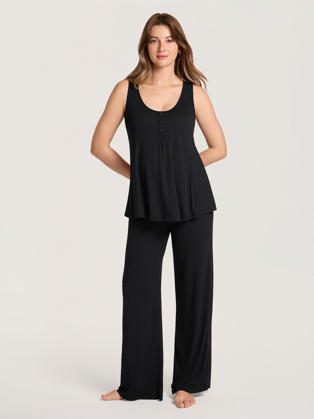 Ribbed Modal Relaxed Maternity Tank Top