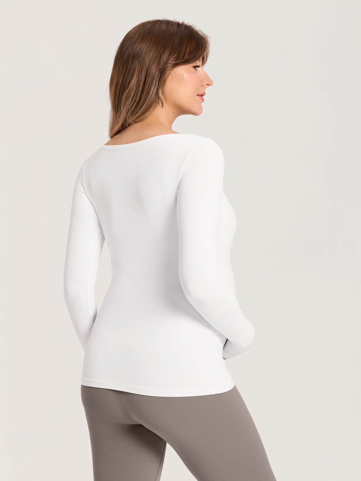 AirSofta Boatneck Maternity Top - Long Sleeves Snow White