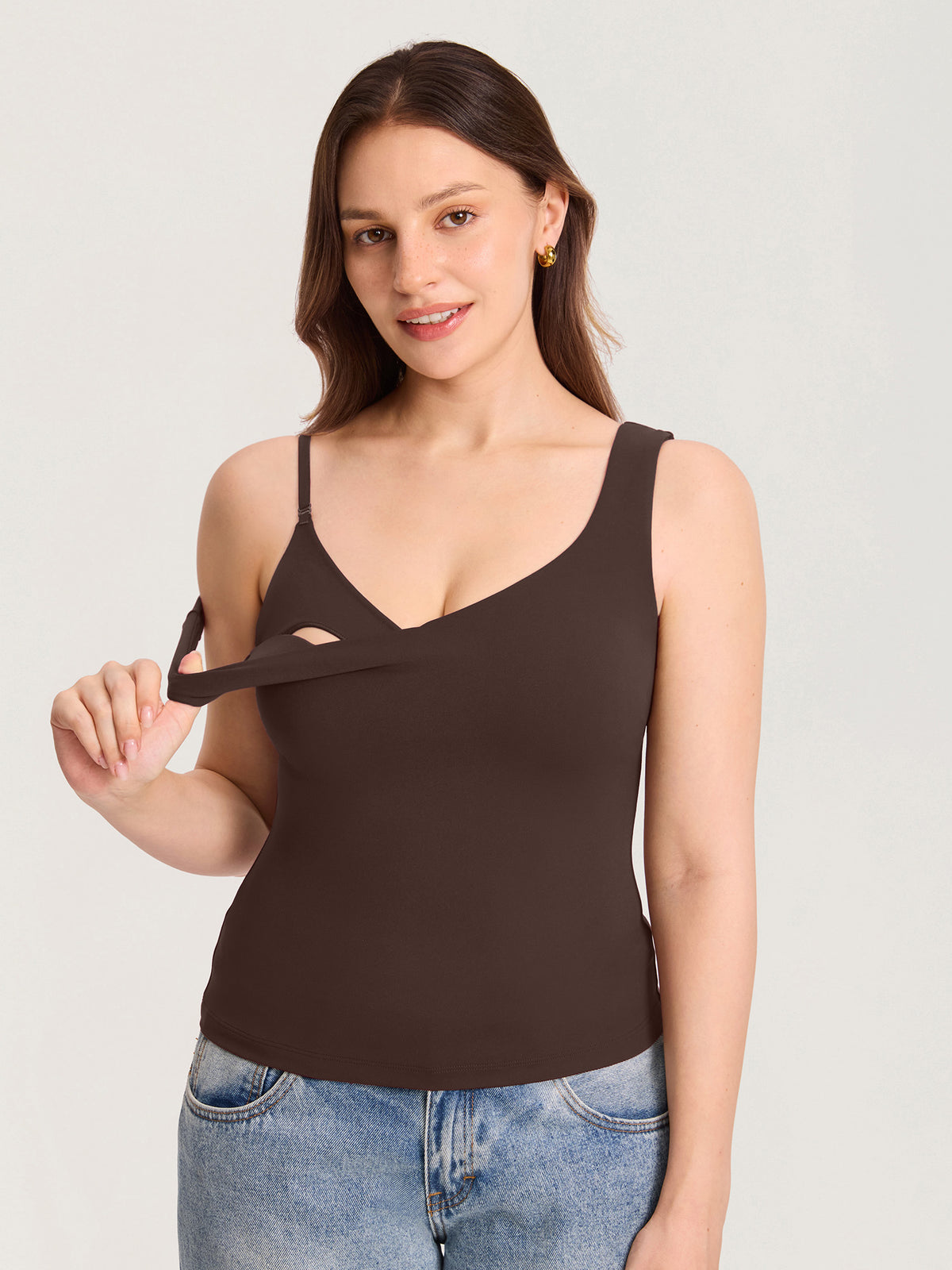 Natrelax® Inner Dropdown Layer Nursing Tank - Waist Length