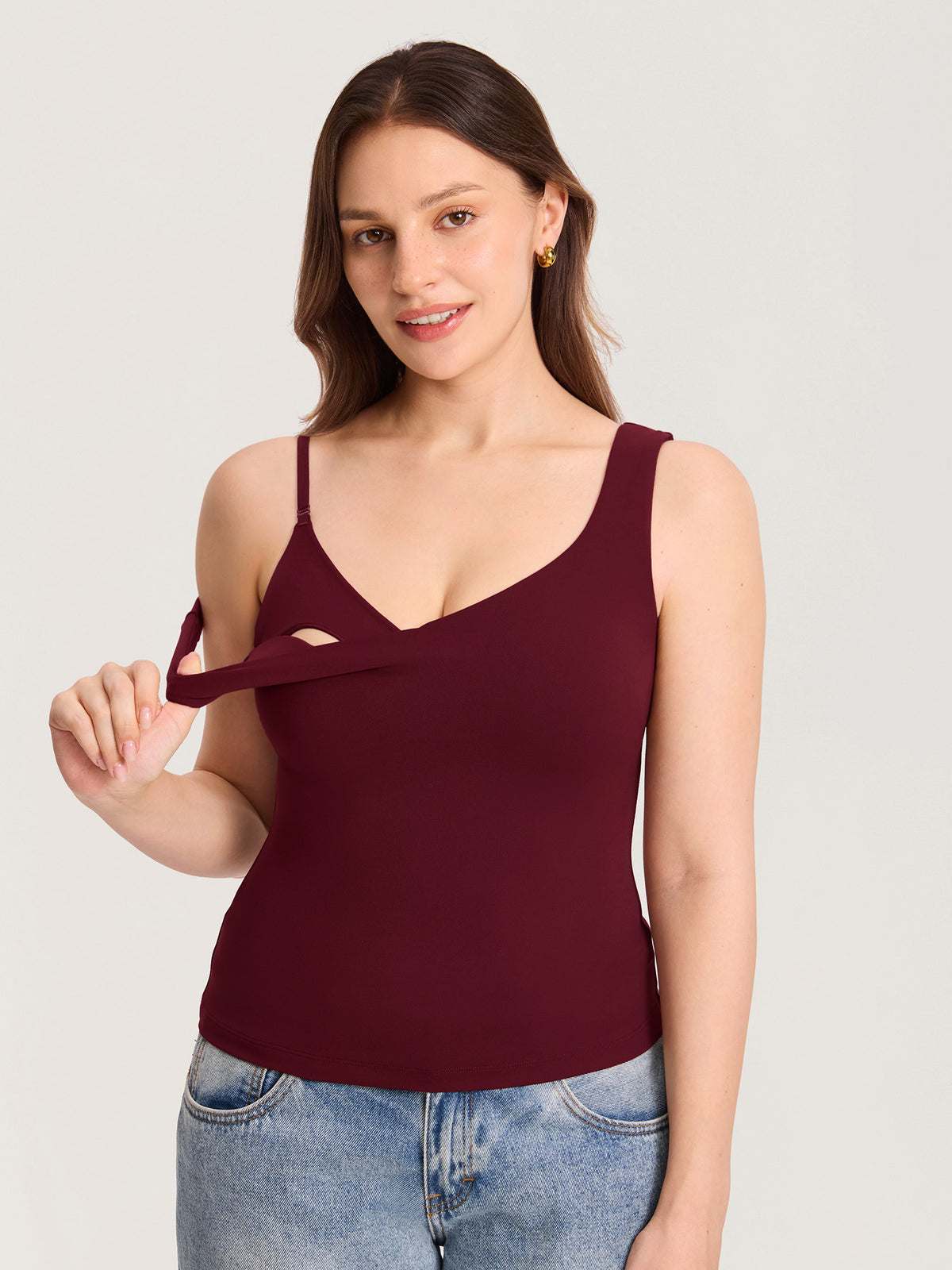 Natrelax® Inner Dropdown Layer Nursing Tank - Waist Length