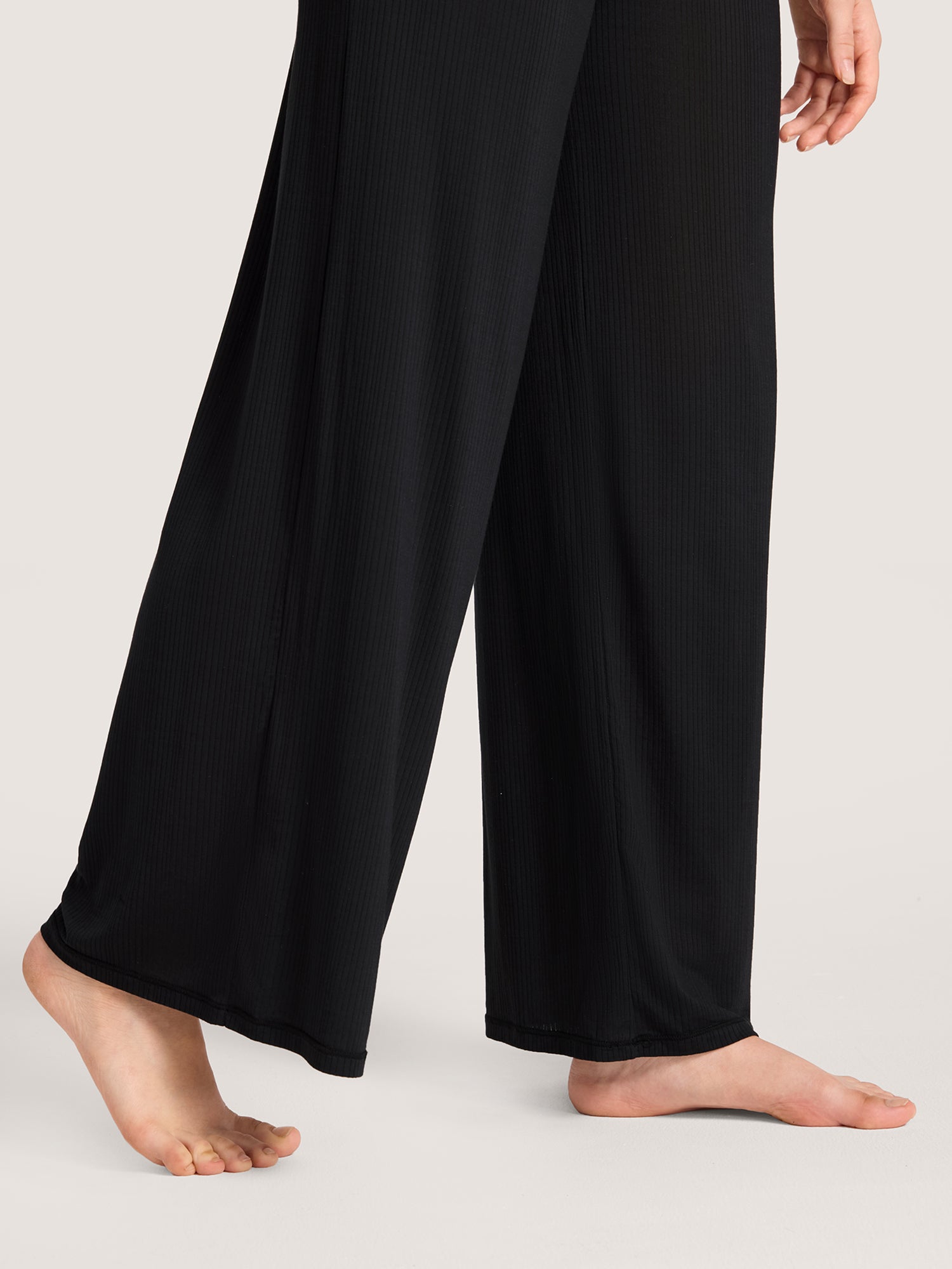 Naturveil Modal Ribbed Maternity Lounge Pants Black