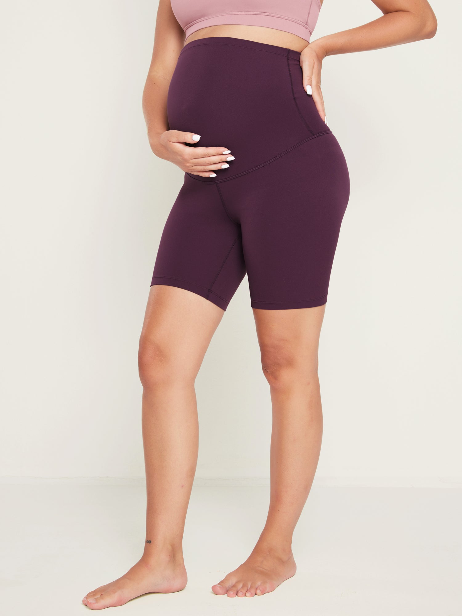 Natrelax® Maternity Leggings 6" - Super High Waist Deep Purple