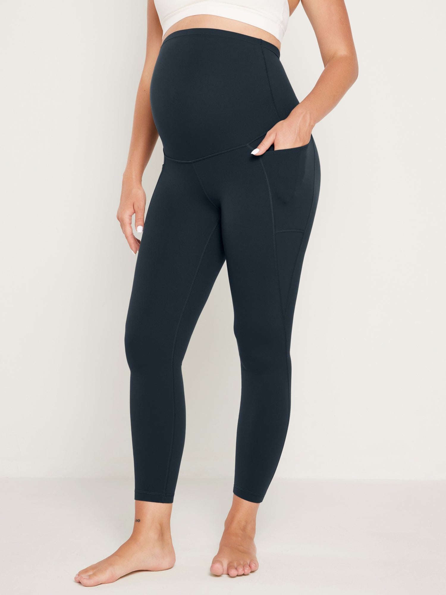 Natrelax® Maternity Leggings 25" - With Pockets True Navy