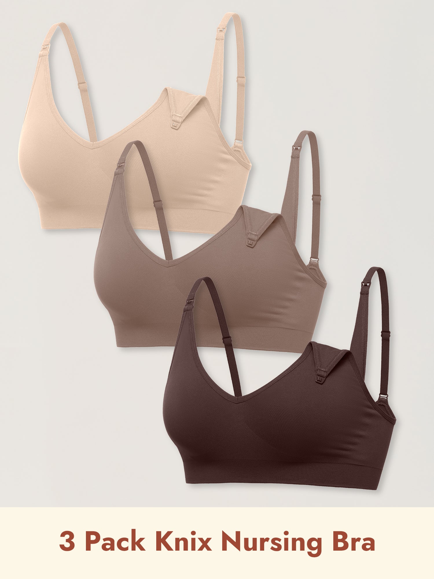 3 Pack Soft Knit Nursing Bra