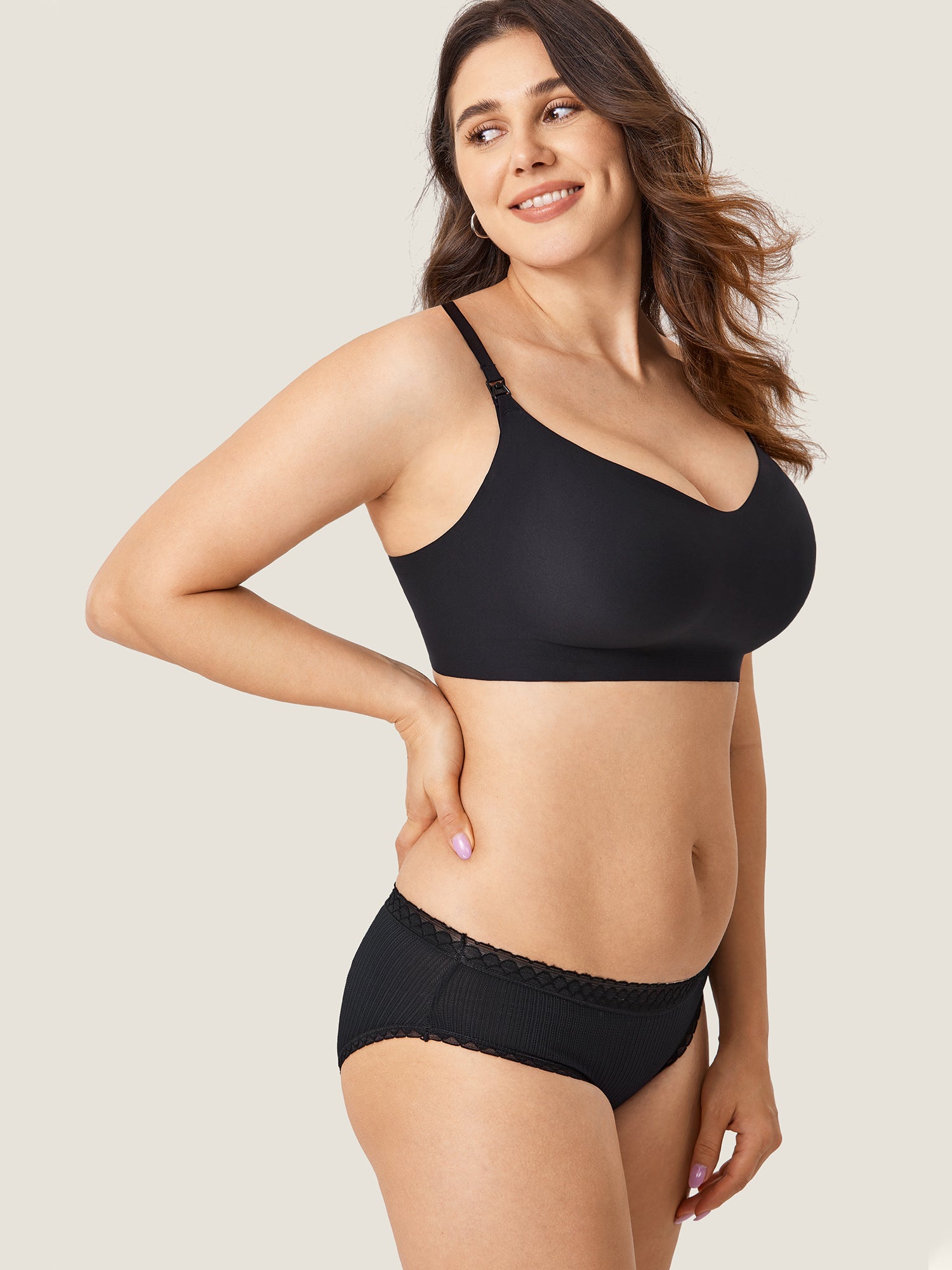 360° Bare Seamless Nursing Bra Black