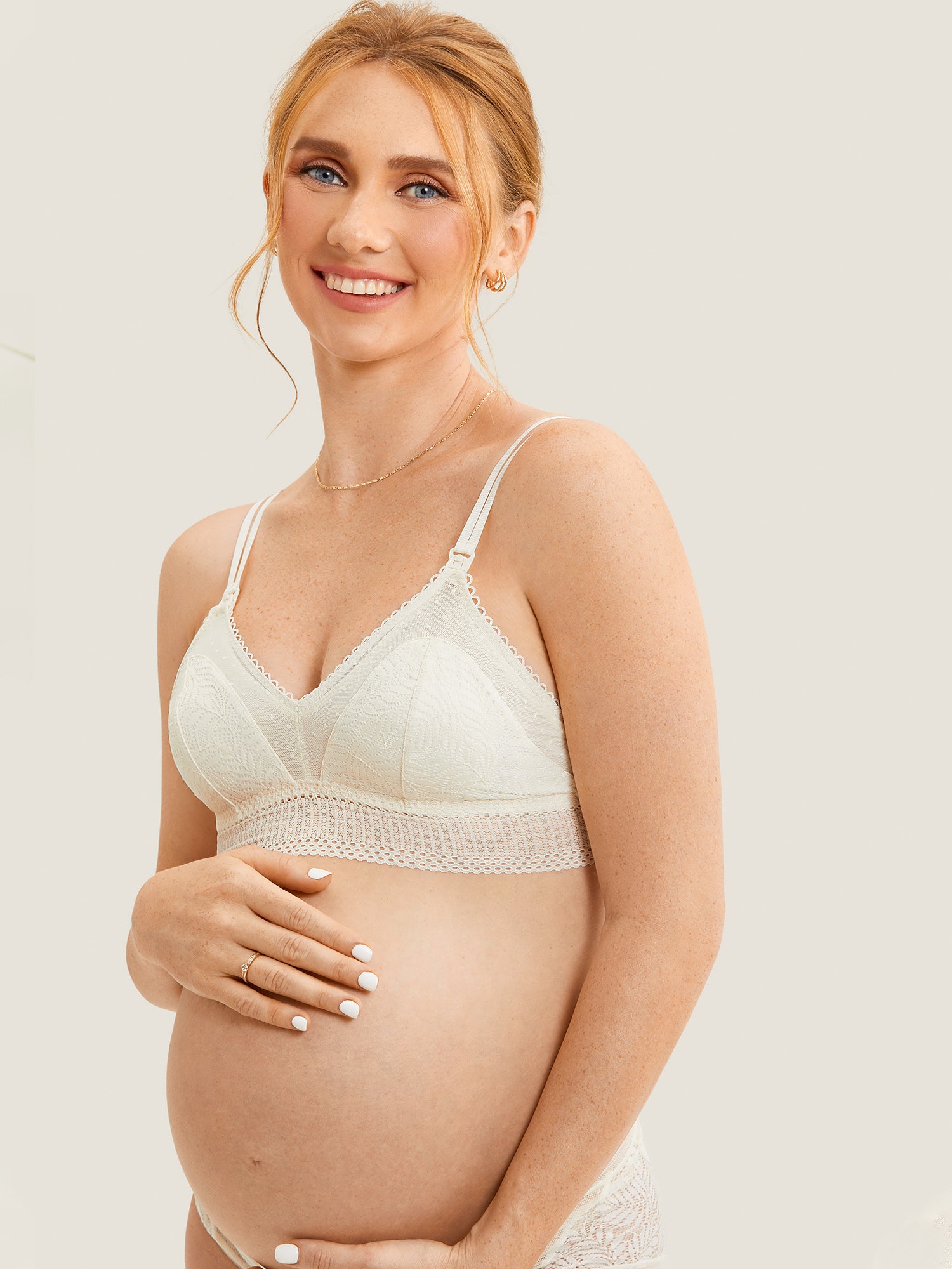 Double-Strap Nursing Bralette Ivory