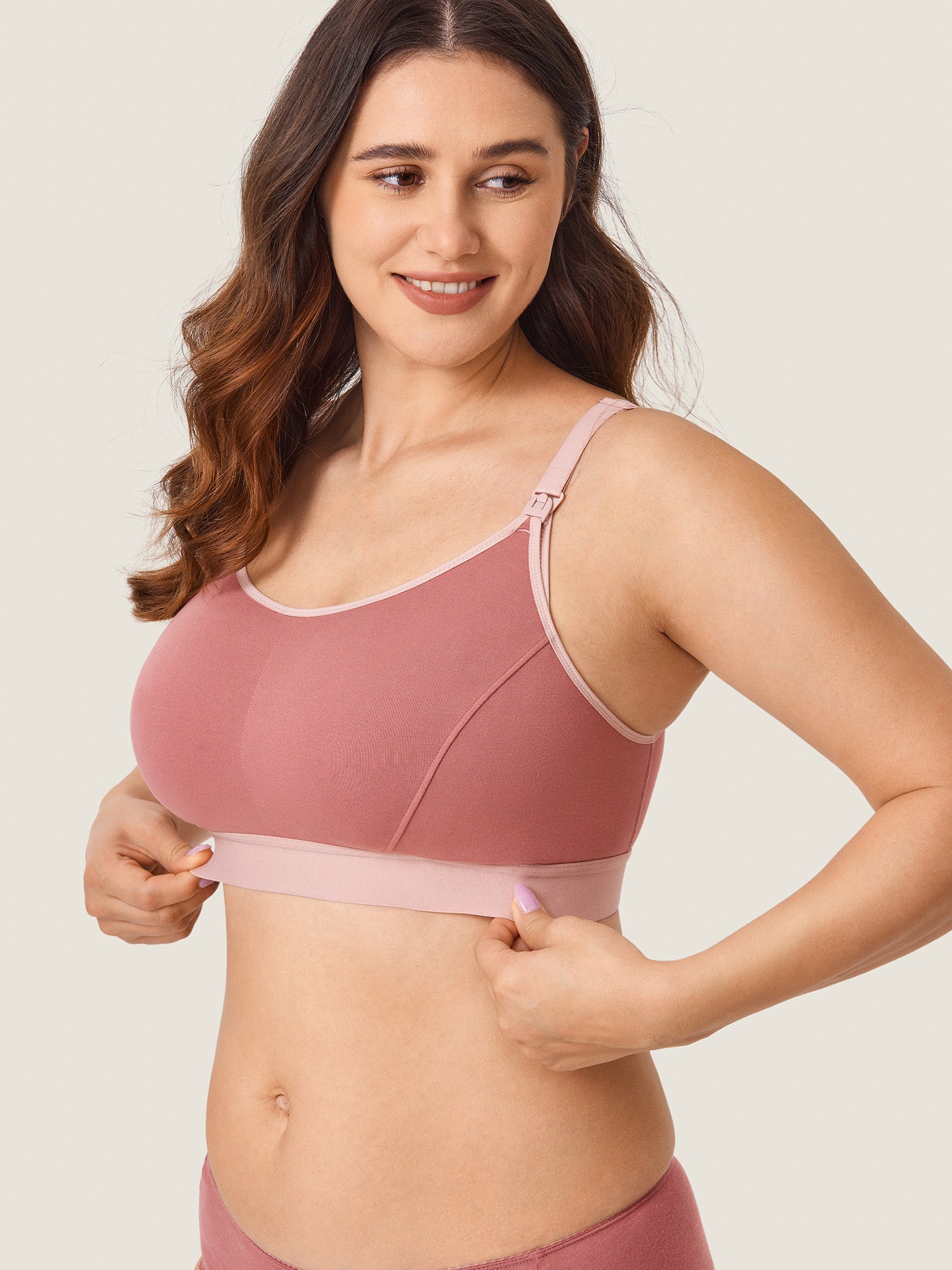 Cotton Plus Size Nursing Sport Bra Clove