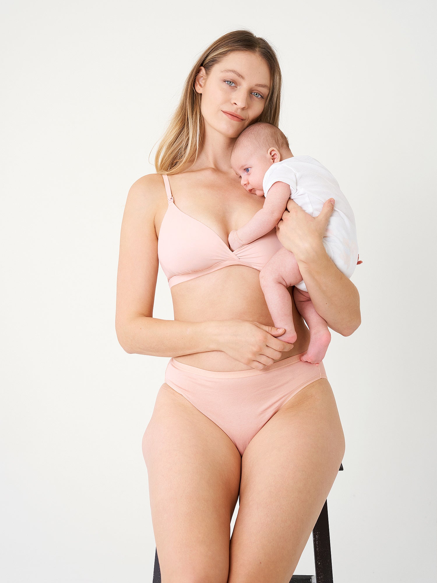 Inbarely® Crossover Nursing Bralette Gentle Rose