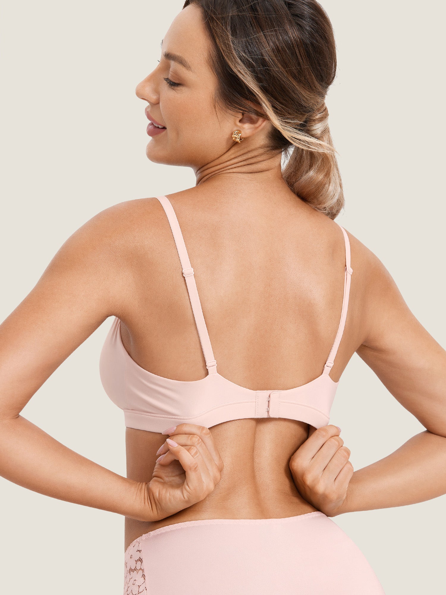 Inbarely® Crossover Nursing Bralette Gentle Rose