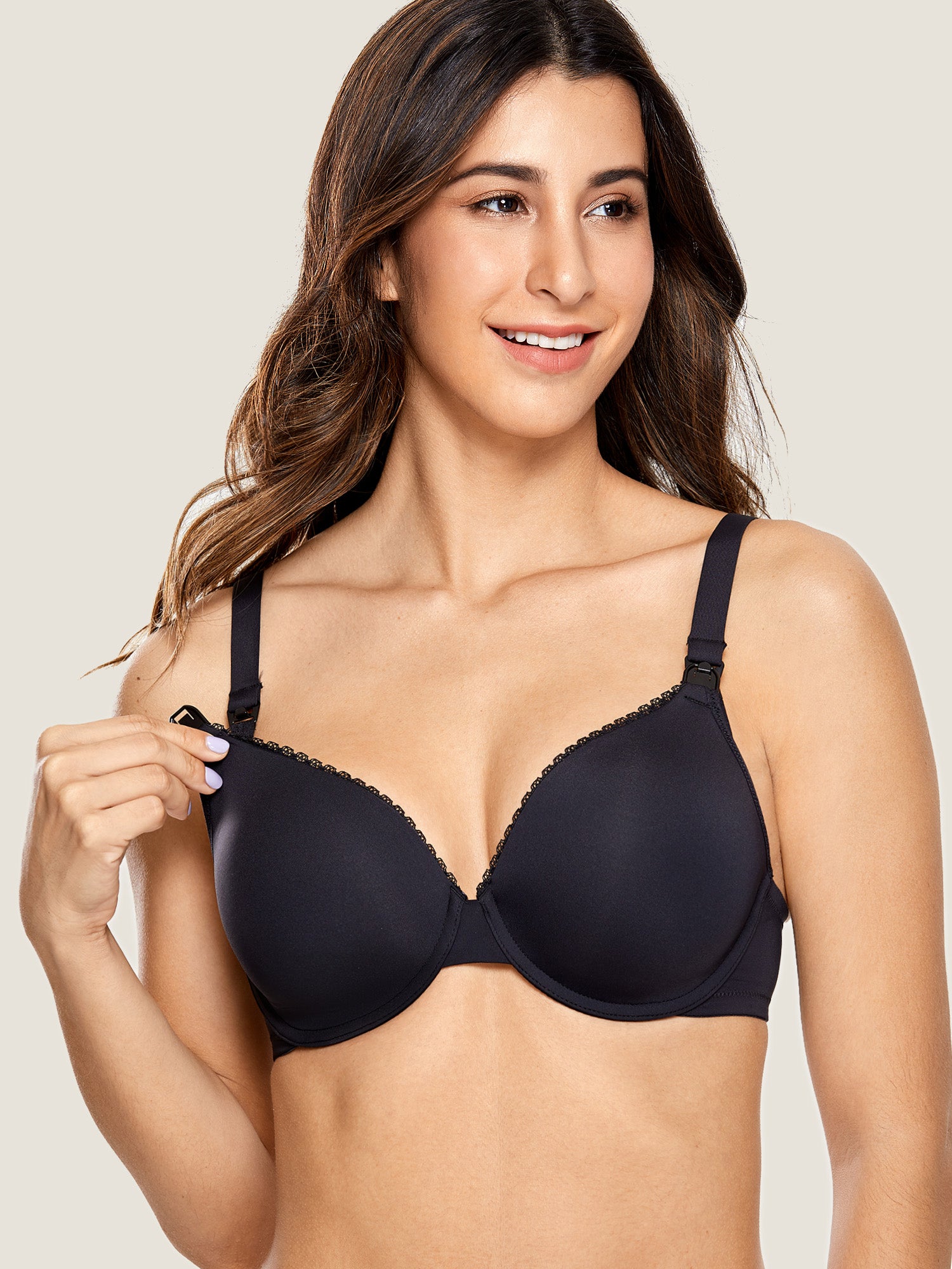 Underwired Support Nursing Bra Black