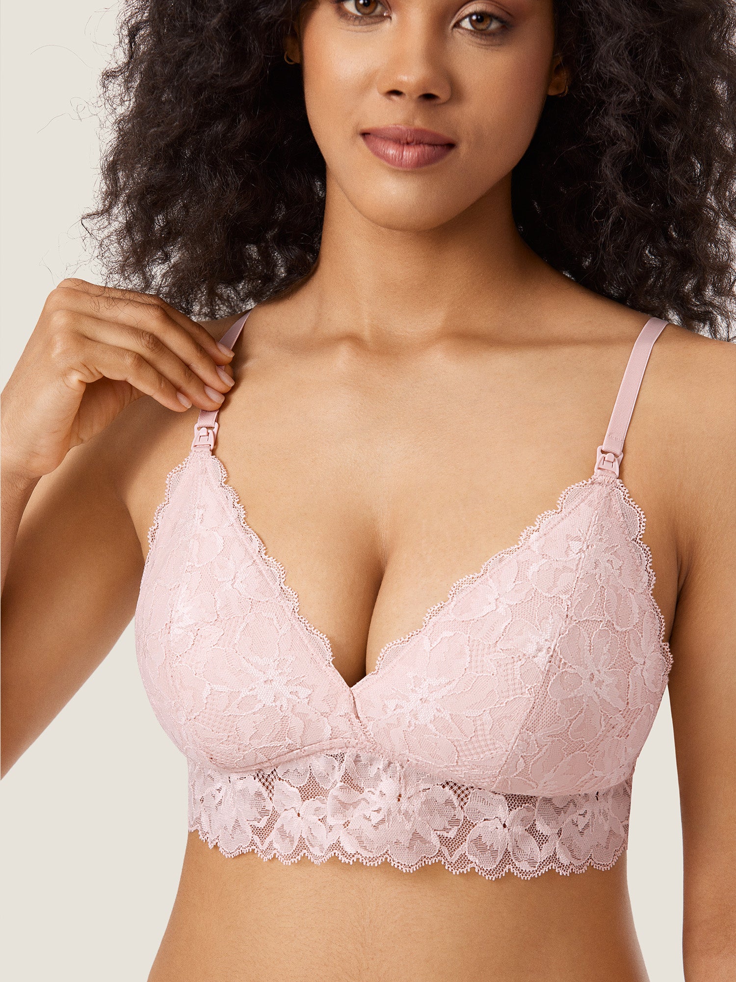 The Dream Lace Nursing Bralette Gentle Rose