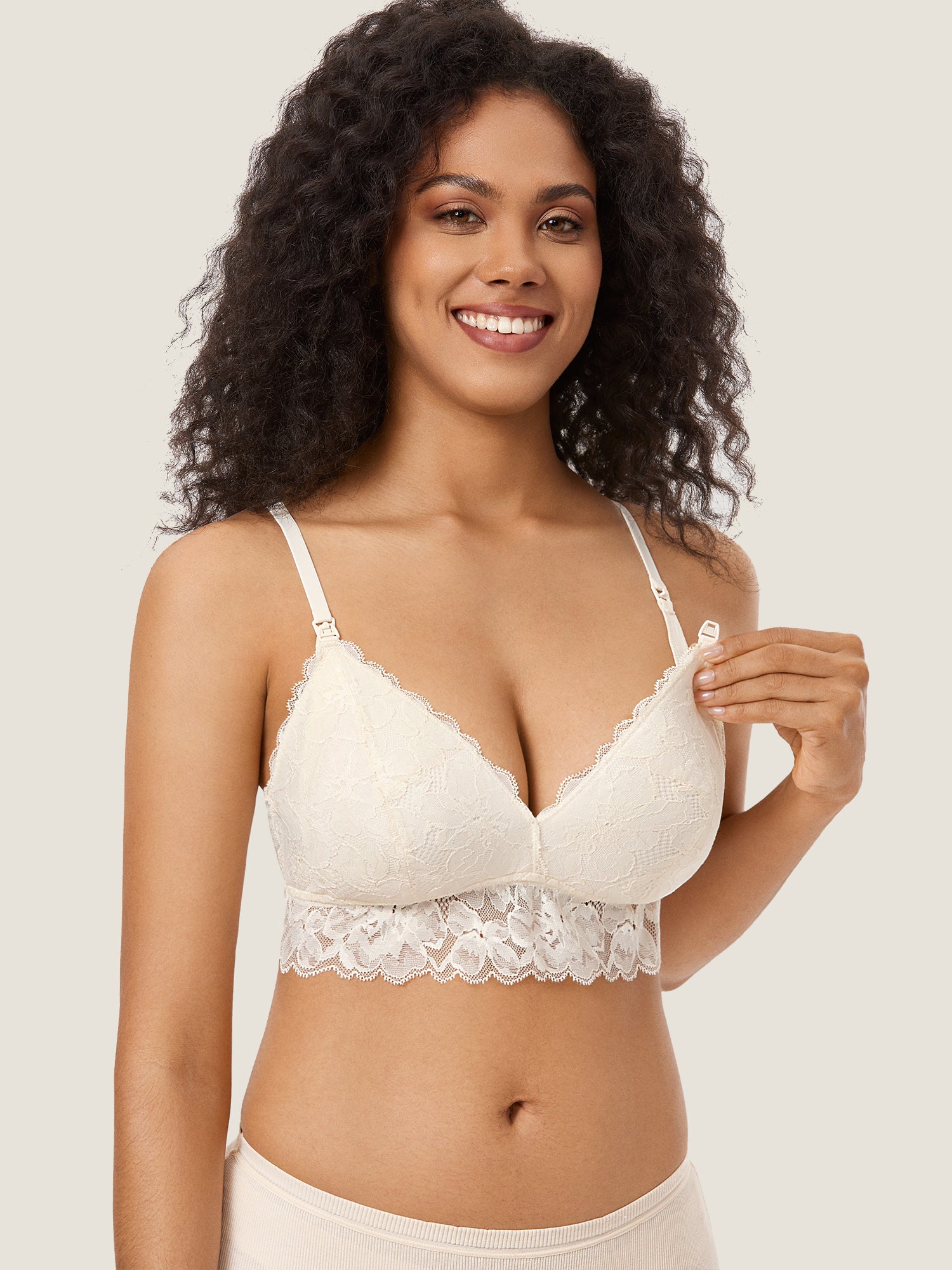 The Dream Lace Nursing Bralette Ivory